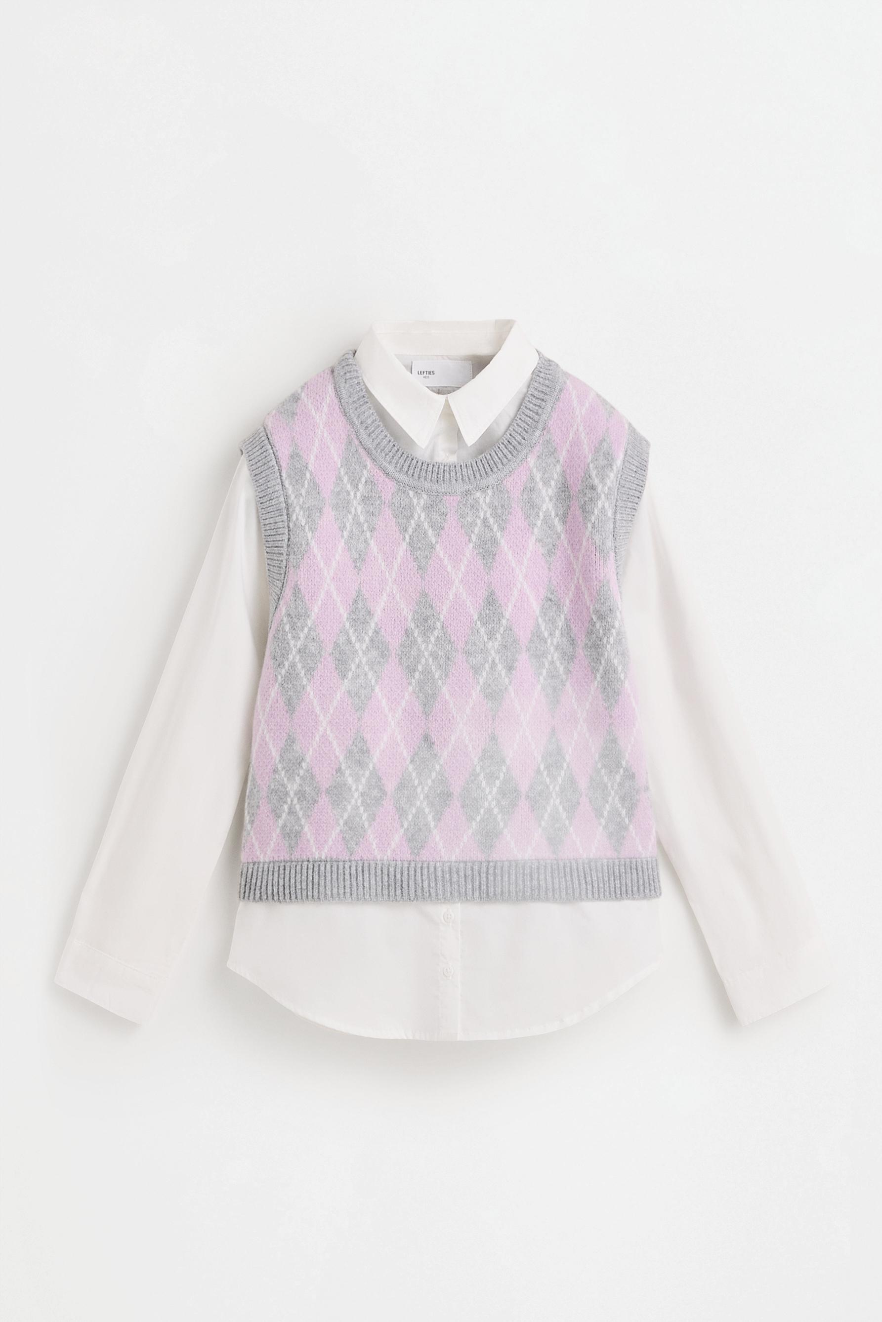 Camisa con chaleco rombos