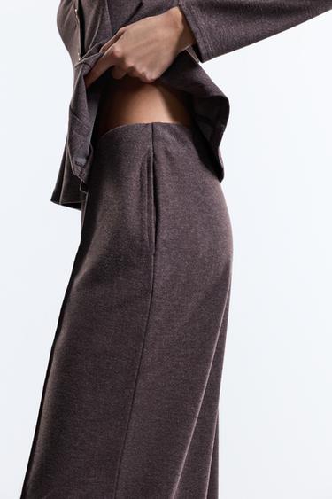 Pleated wide-leg trousers — CHOCOLATE 4
