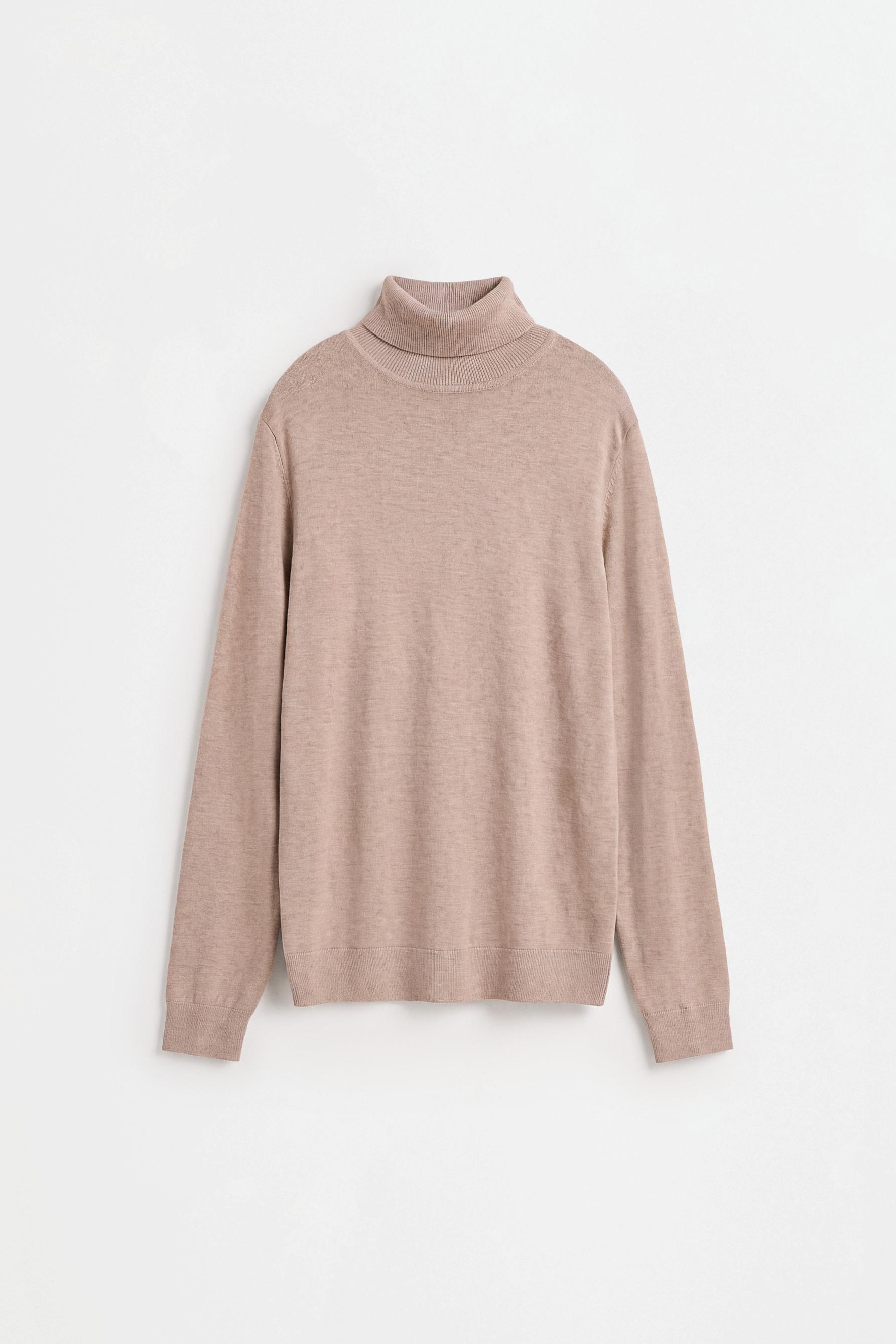 Turtleneck sweater — BEIGE MARL