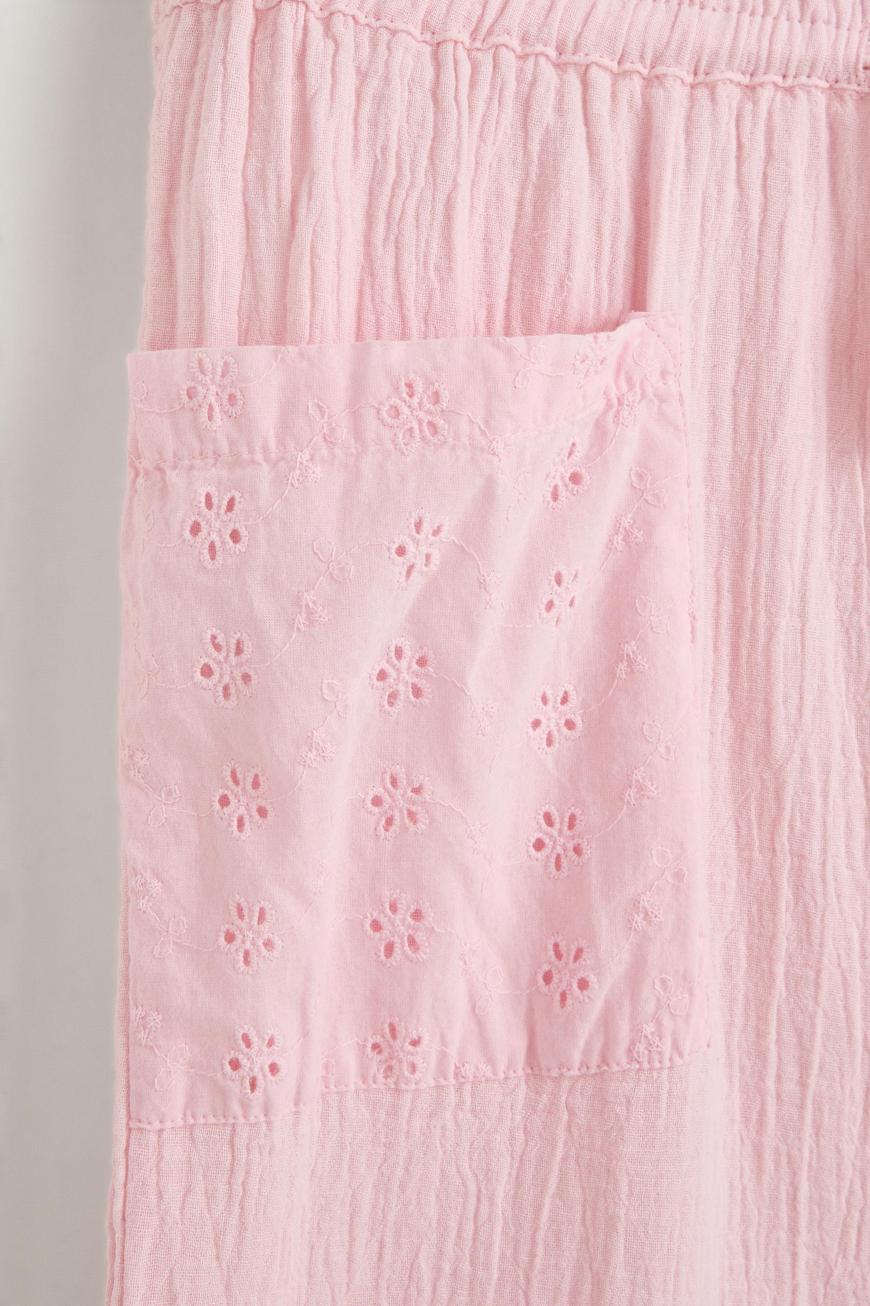 Swiss embroidery culottes — PINK