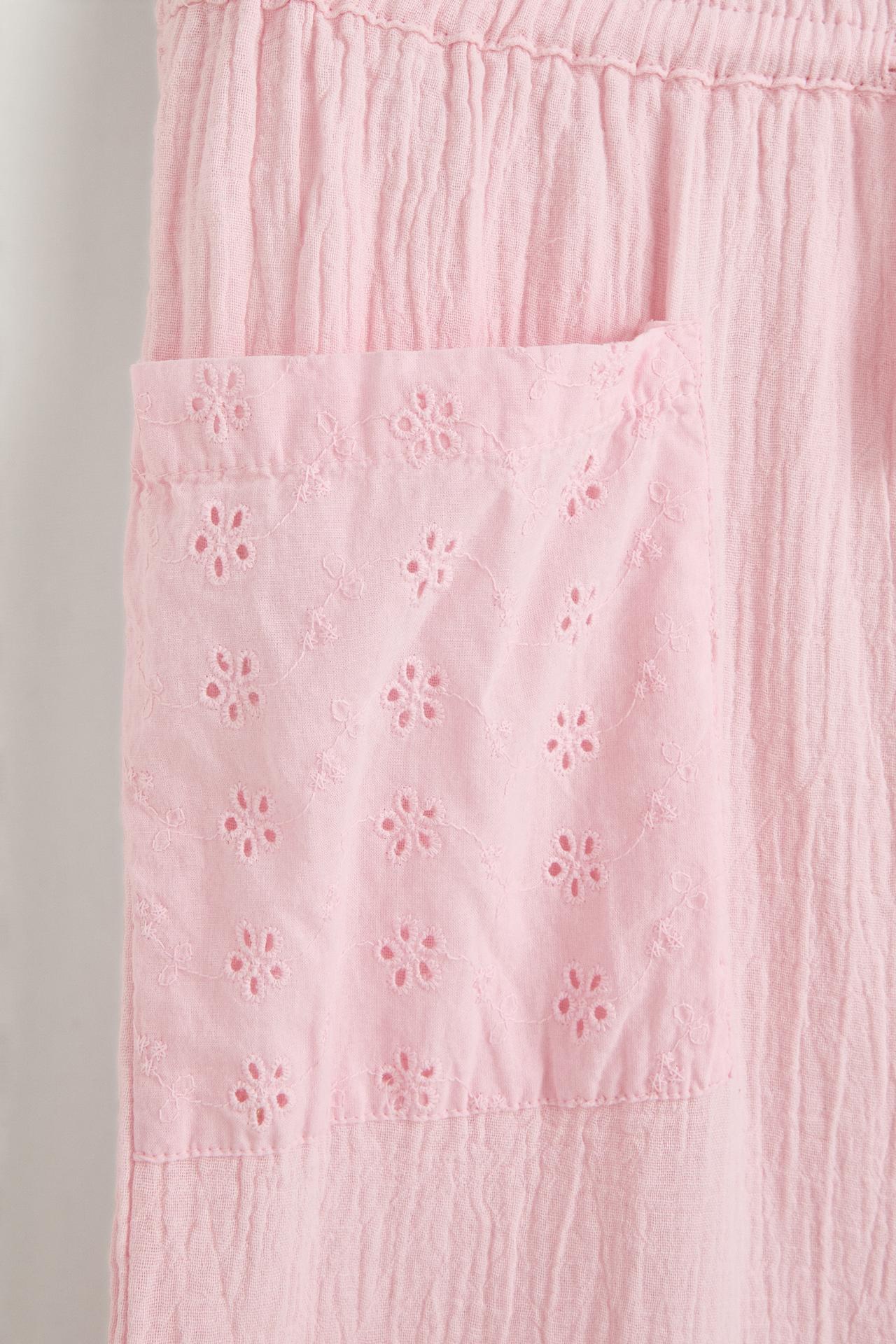 Swiss embroidery culottes — PINK