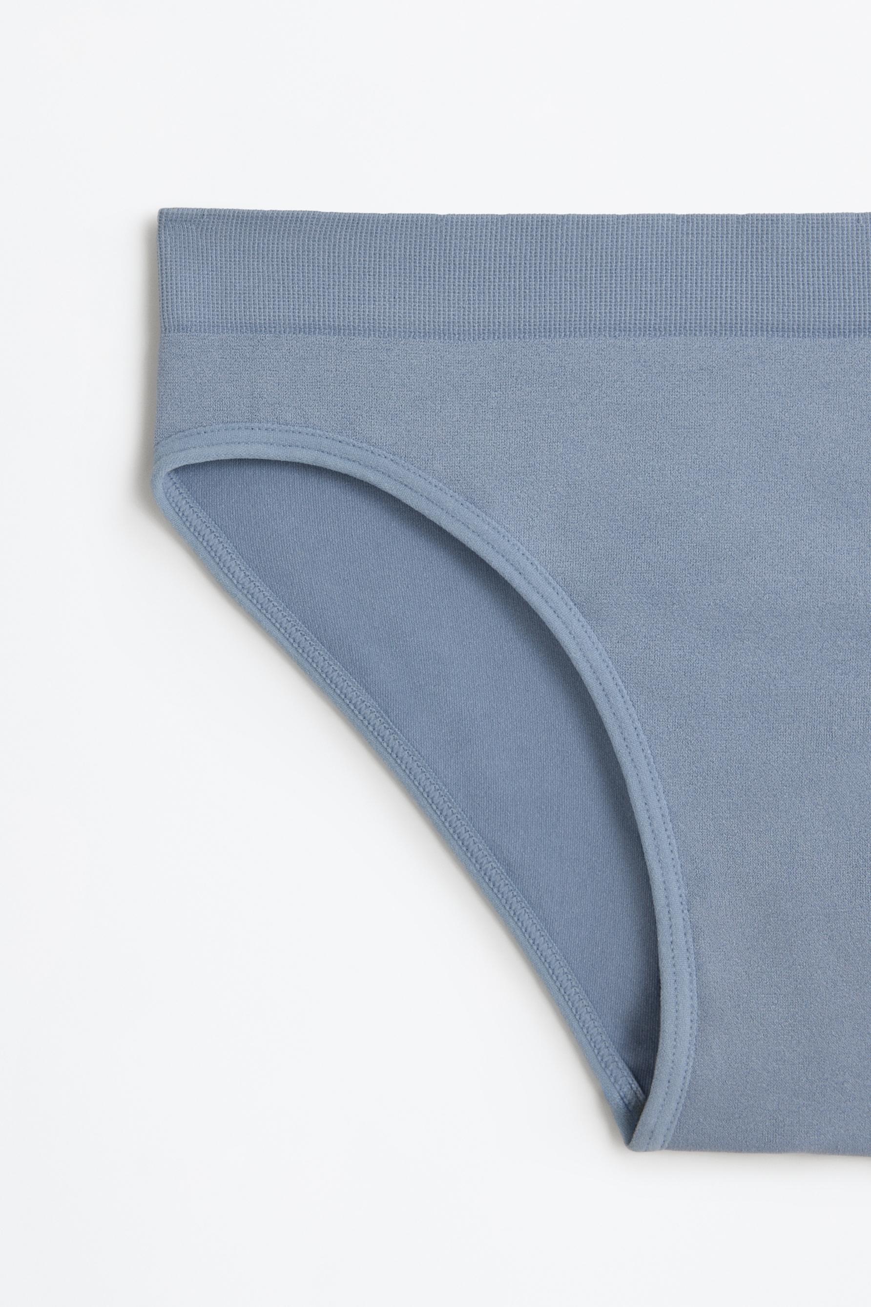 Seamless briefs (Pack of 3) — WHITE/SKY BLUE