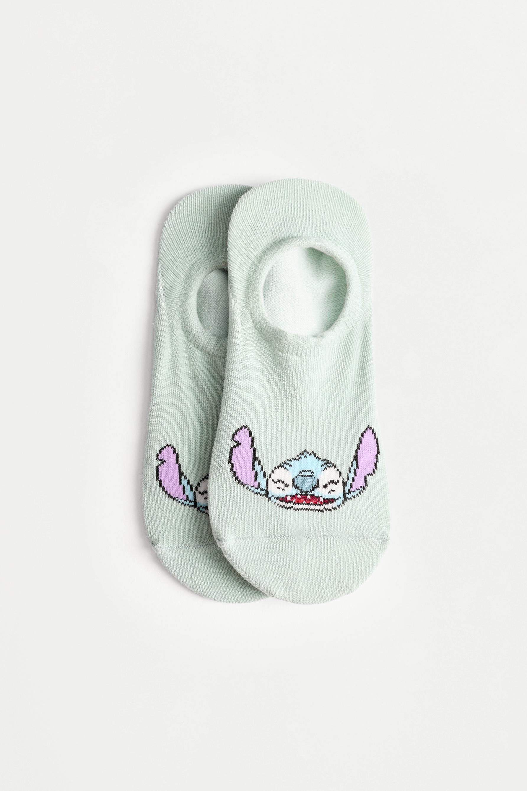 4-Pack of Stitch and Angel ©Disney no-show socks — AQUAMARINE
