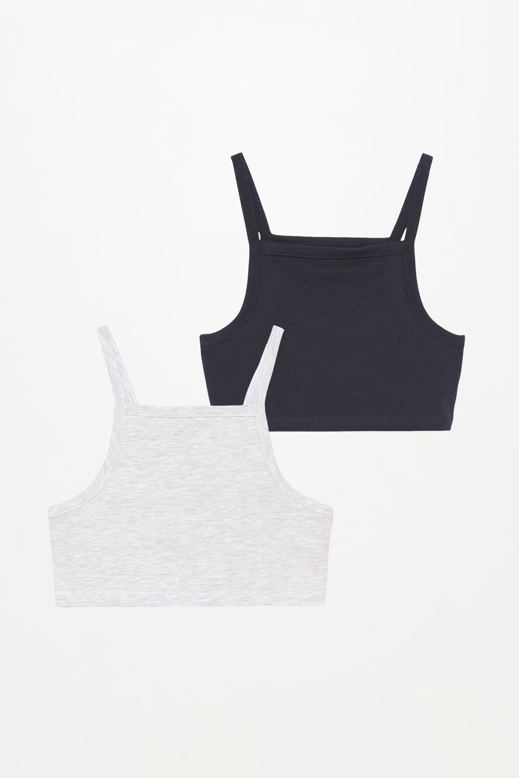 Pack of 2 basic strappy tops