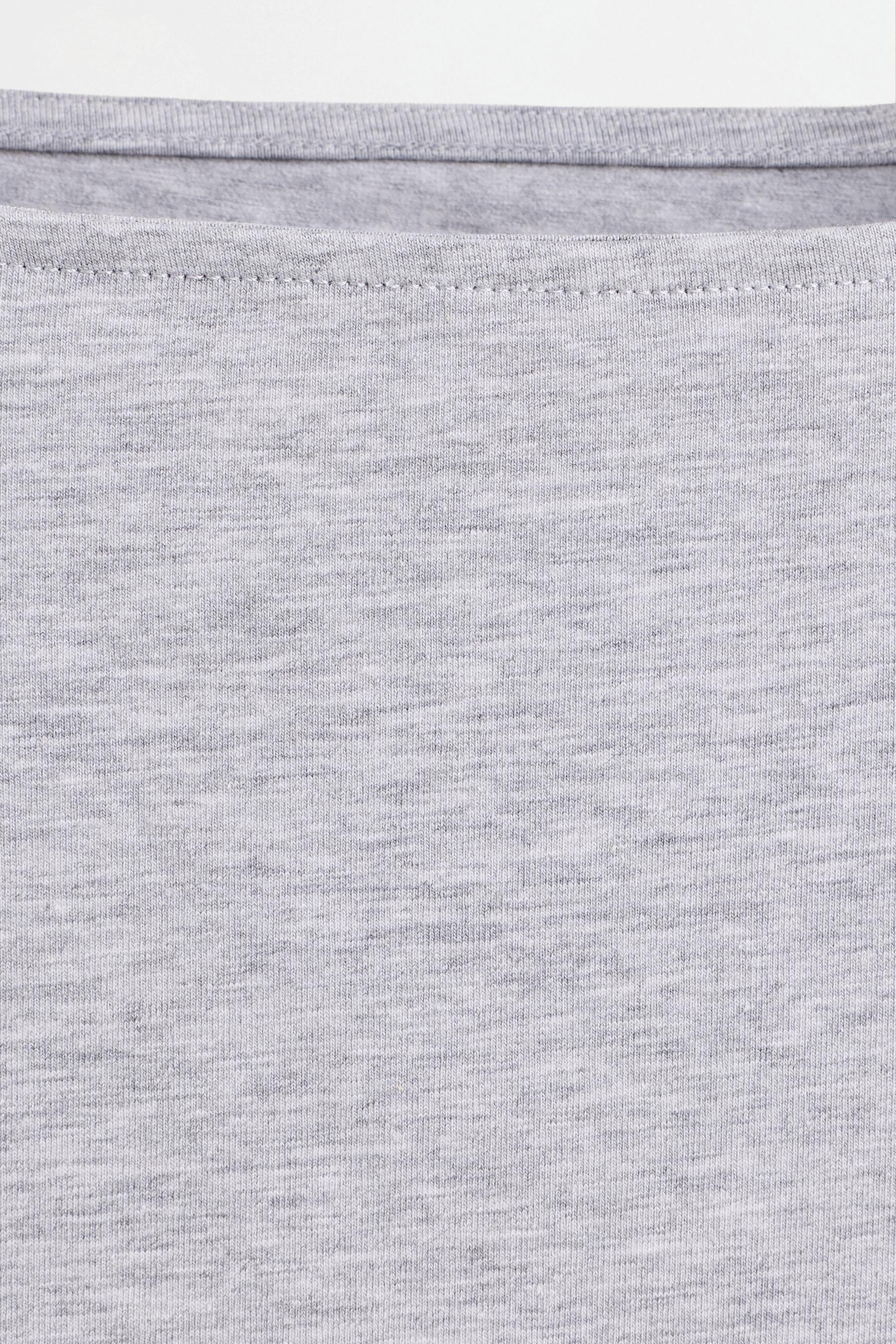 Batwing sleeve top — GREY MARL