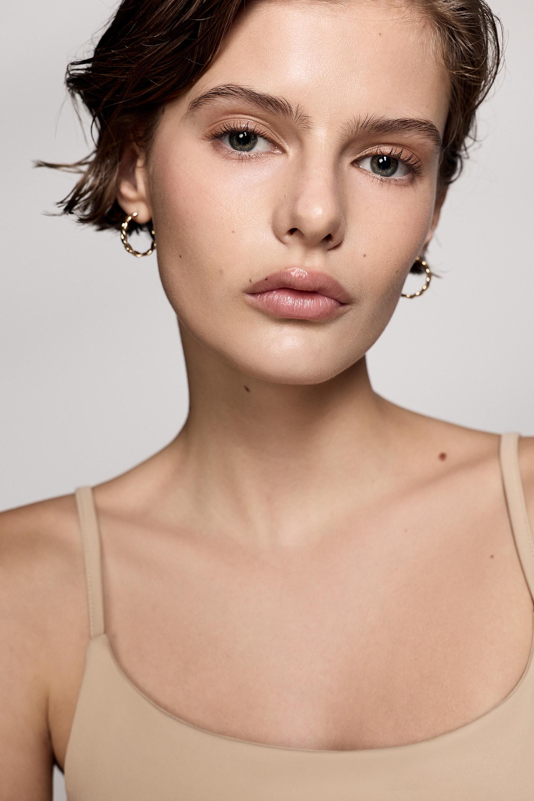 Polyamide Strappy Top — BEIGE