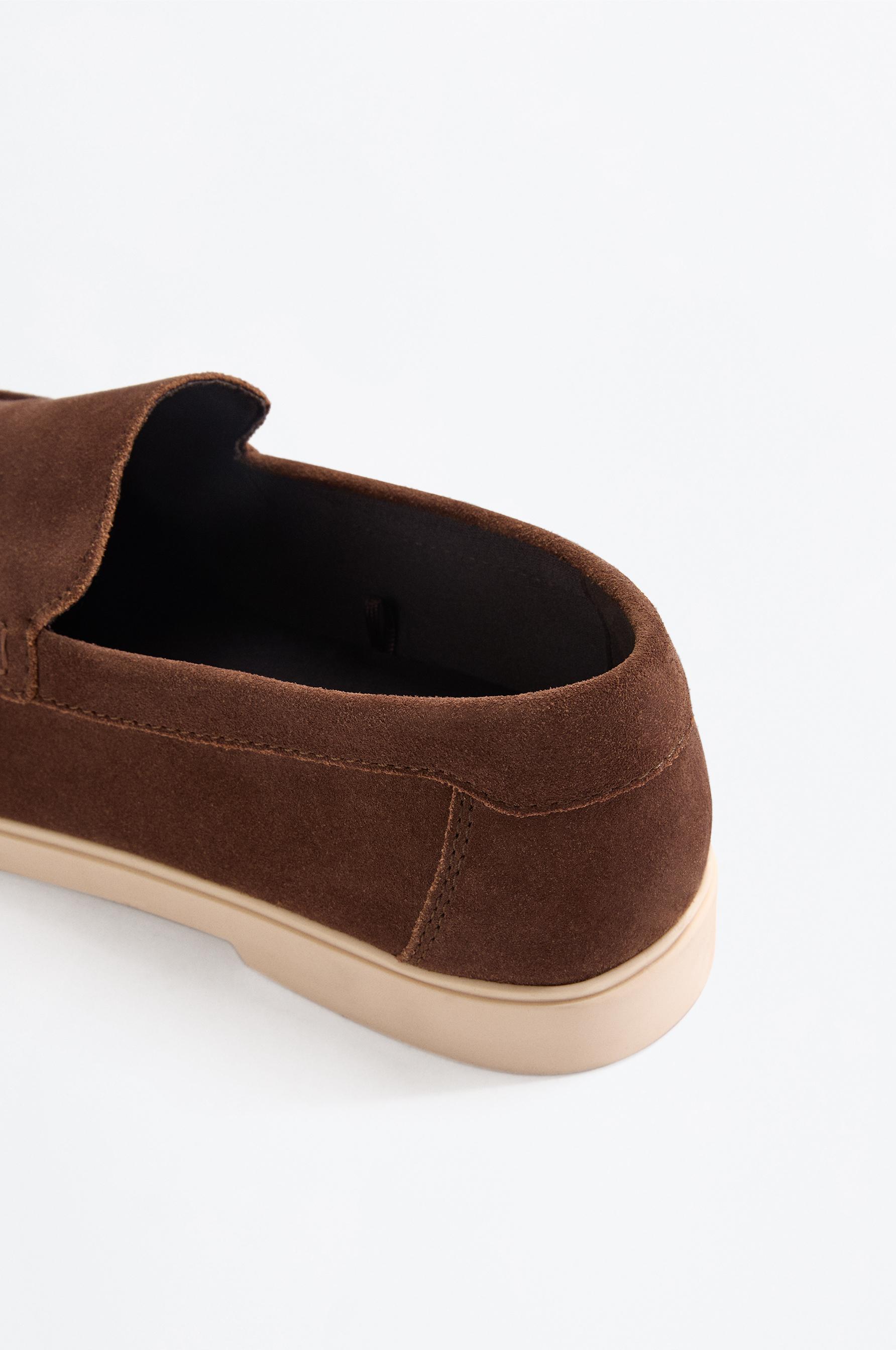 Casual leather loafers — BROWN
