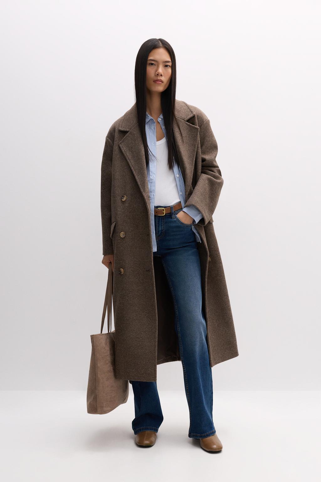 Cappotto lungo in panno