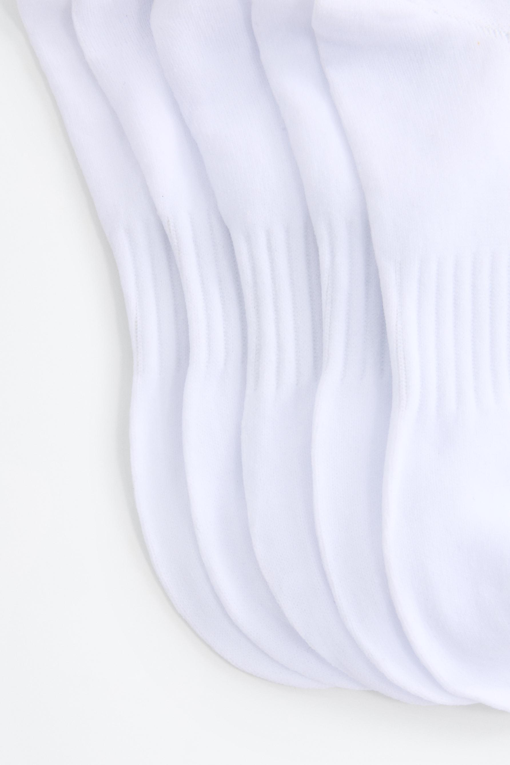Sports ankle socks (5-pack) — WHITE