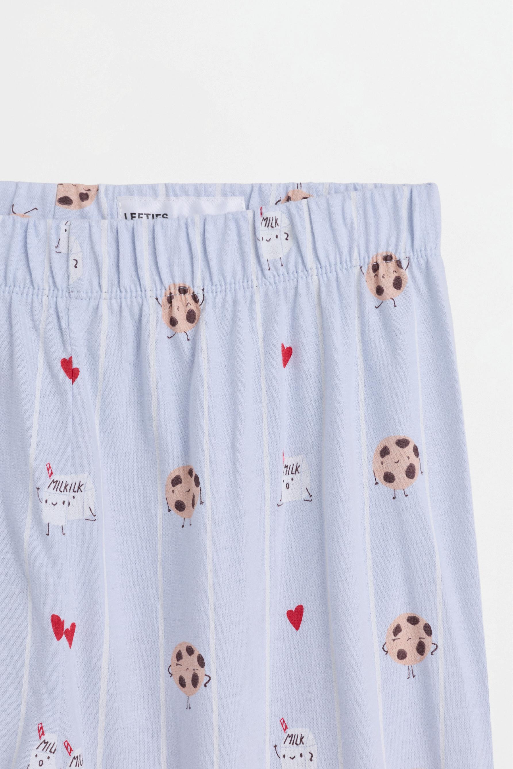 Long printed pyjamas — PALE BLUE