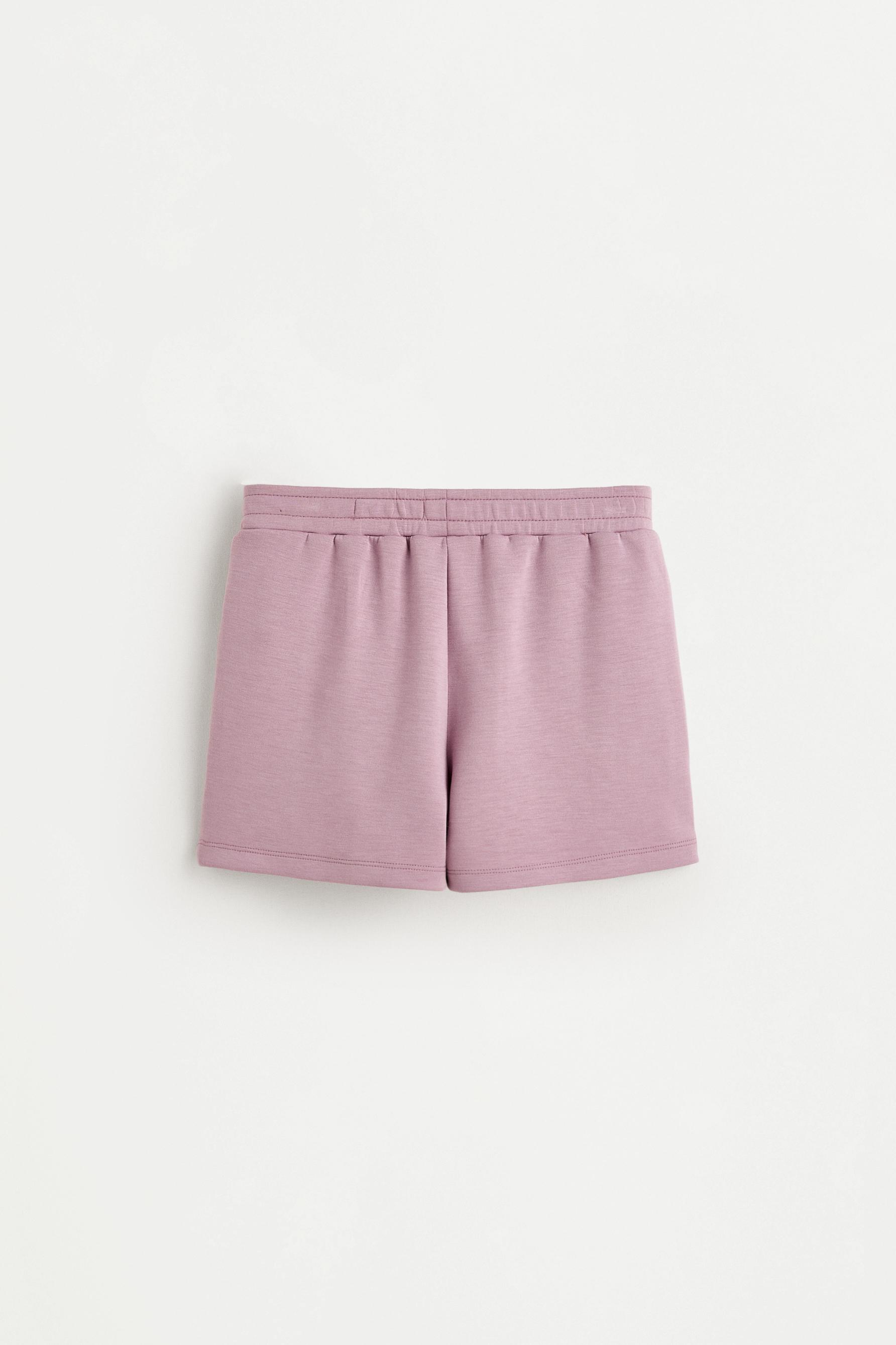 Flowing plush pleated shorts — PURPLE