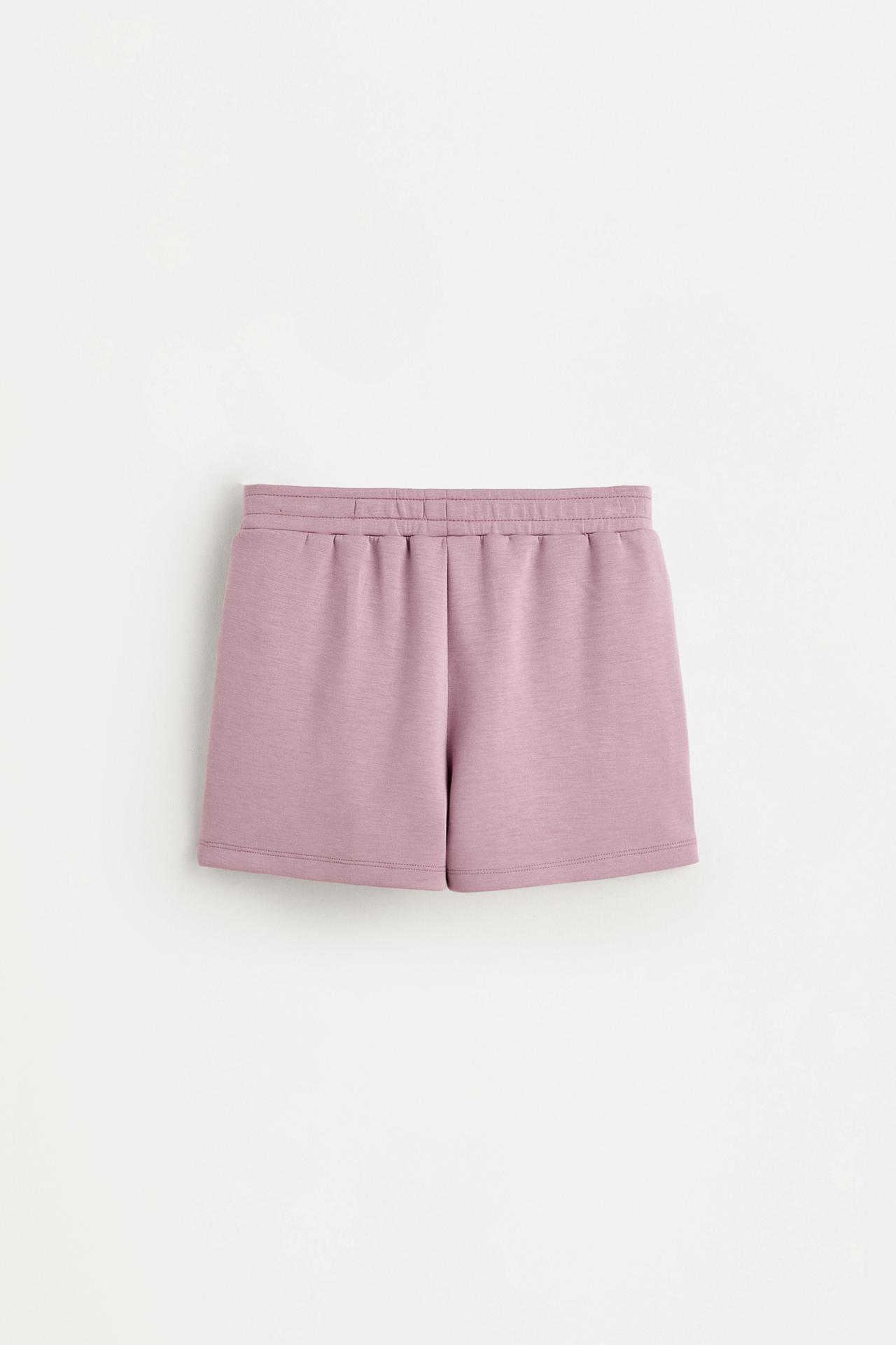 Flowing plush pleated shorts — PURPLE