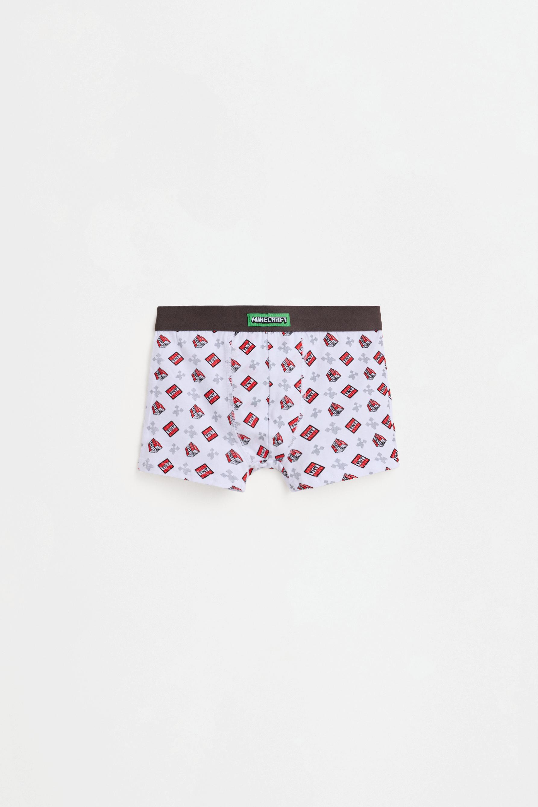 Minecraft boxer briefs (3-pack) — PALE GREY