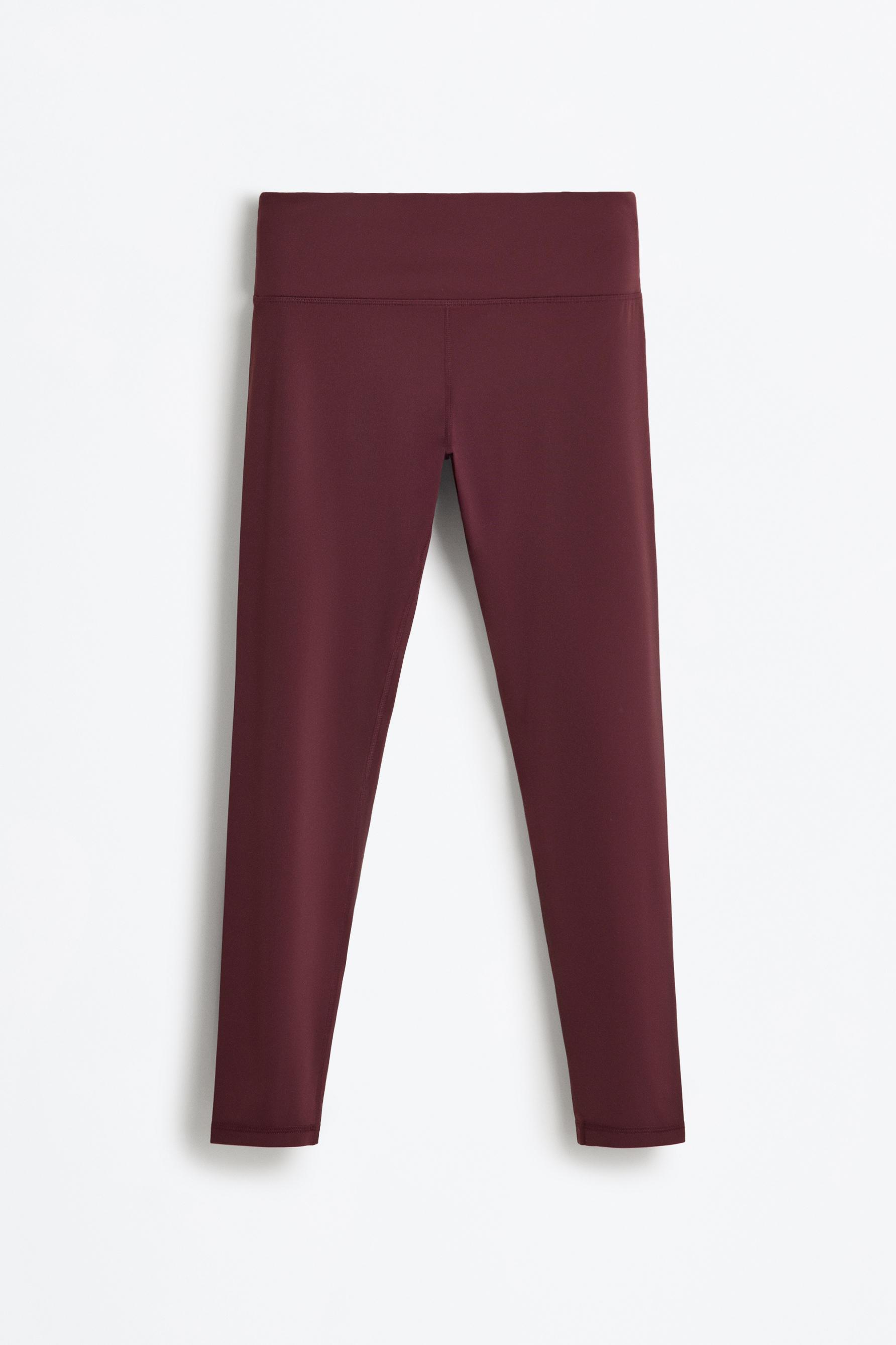 Basic sports leggings — WINE