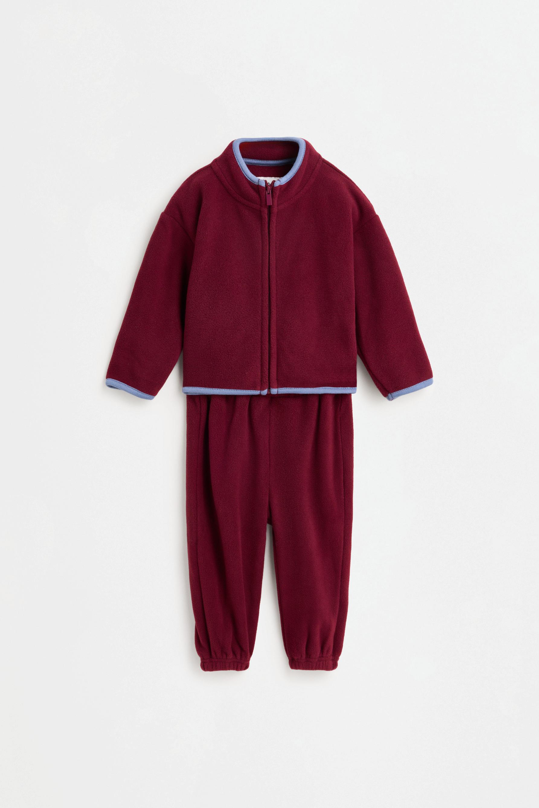 Fleece tracksuit co-ord — GREY MARL