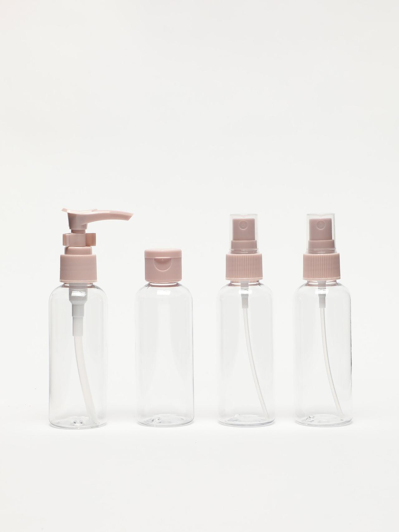 7-piece reusable travel bottle set — PINK
