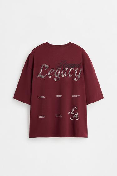 Printed T-shirt — WINE 8