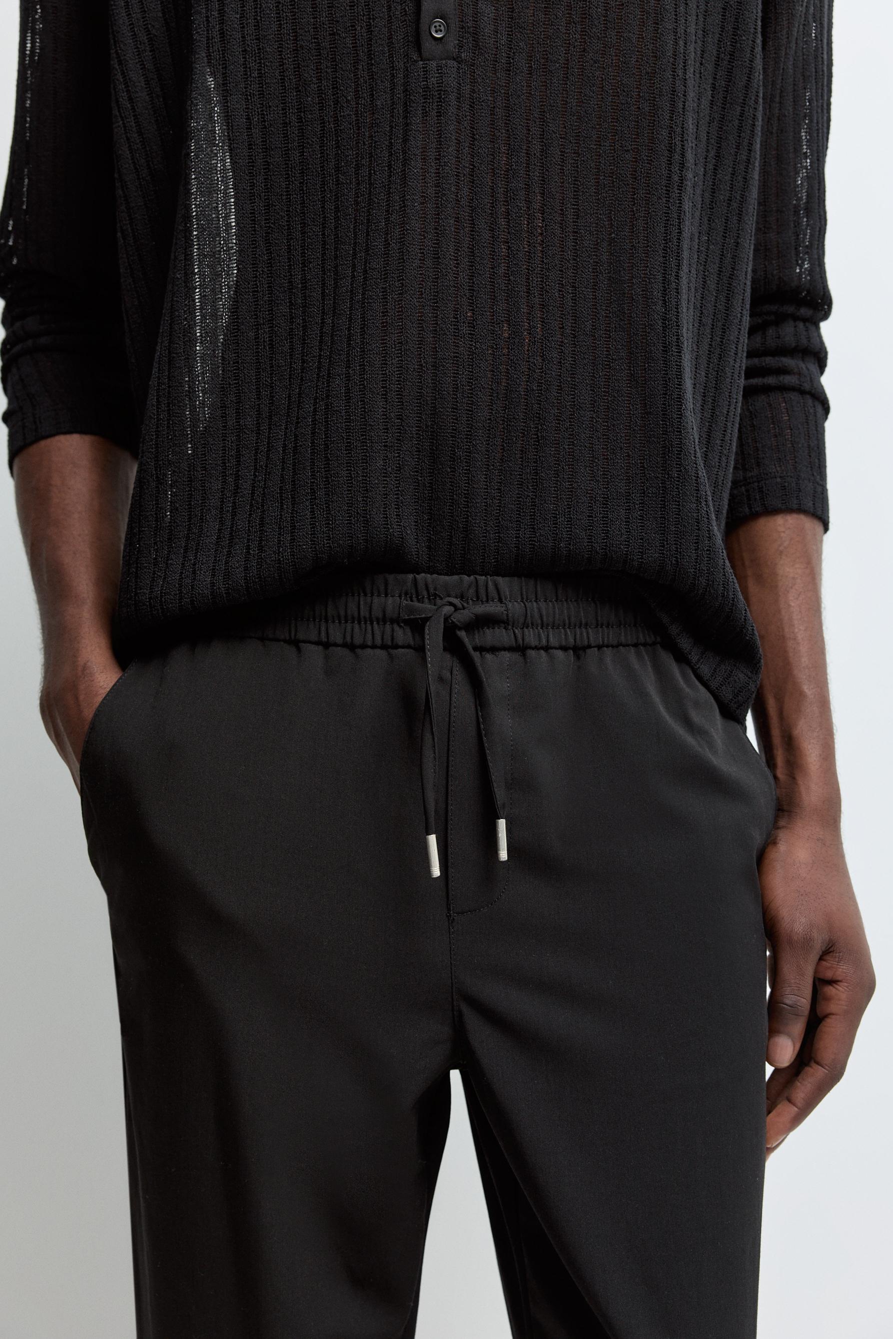 Tailored jogger trousers — BLACK