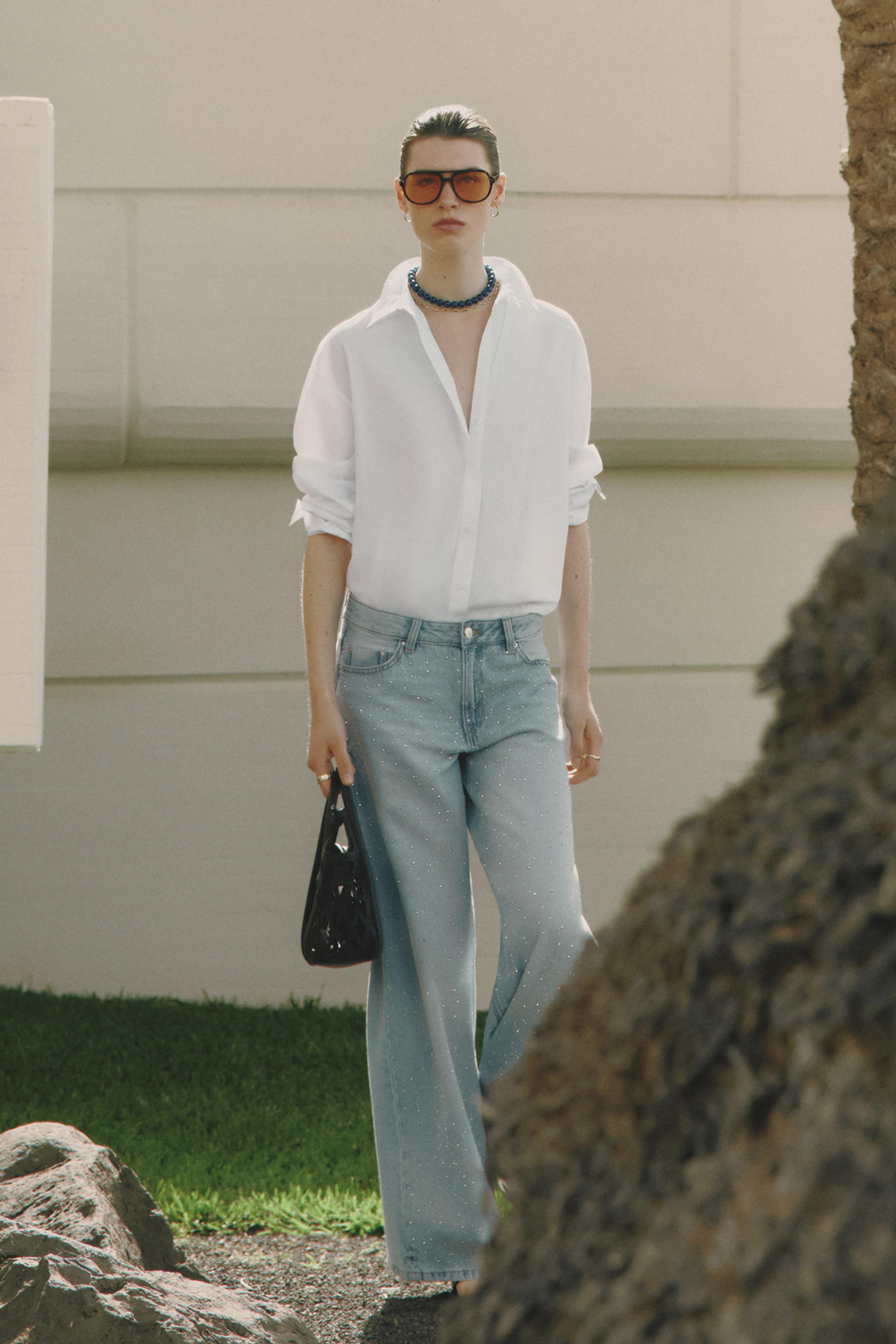 Basic poplin shirt — WHITE