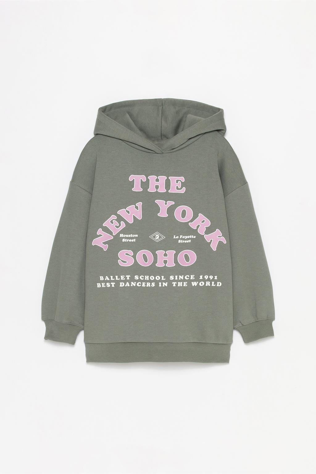 Hoodie with slogan