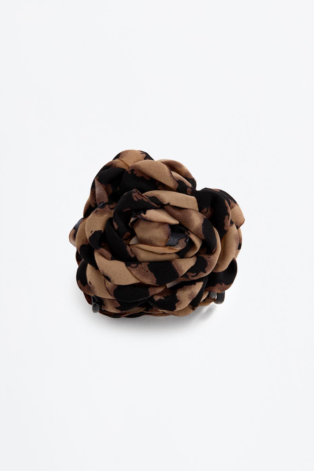 Animal print flower clip
