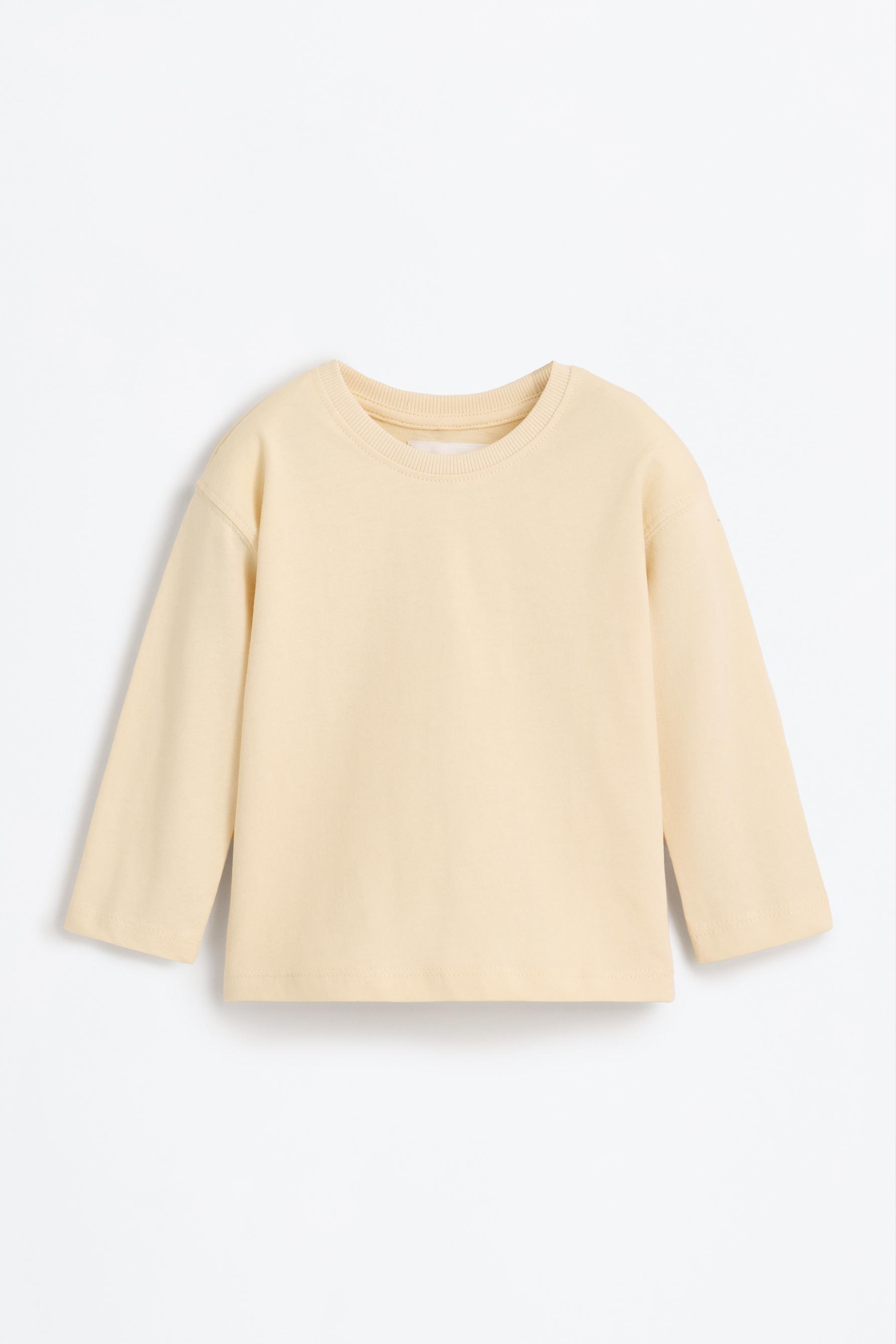 2-pack of plain T-shirts — PASTEL YELLOW
