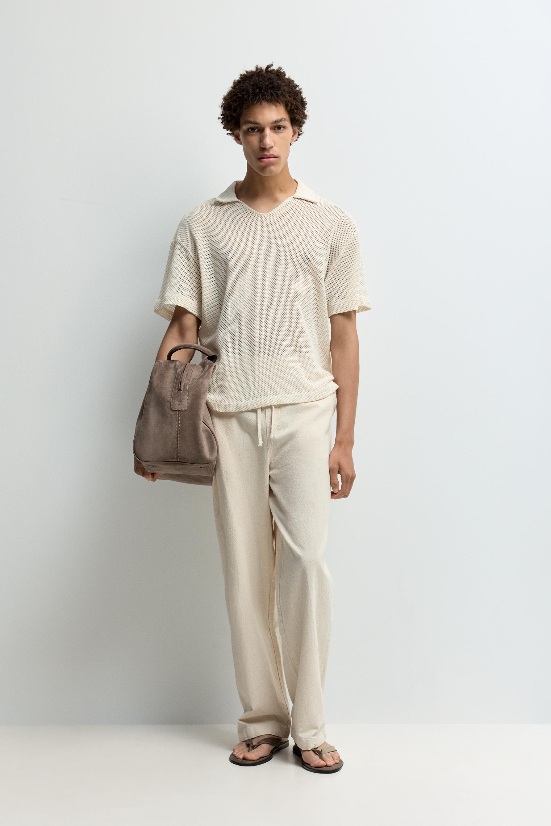Mesh polo shirt — BUTTER