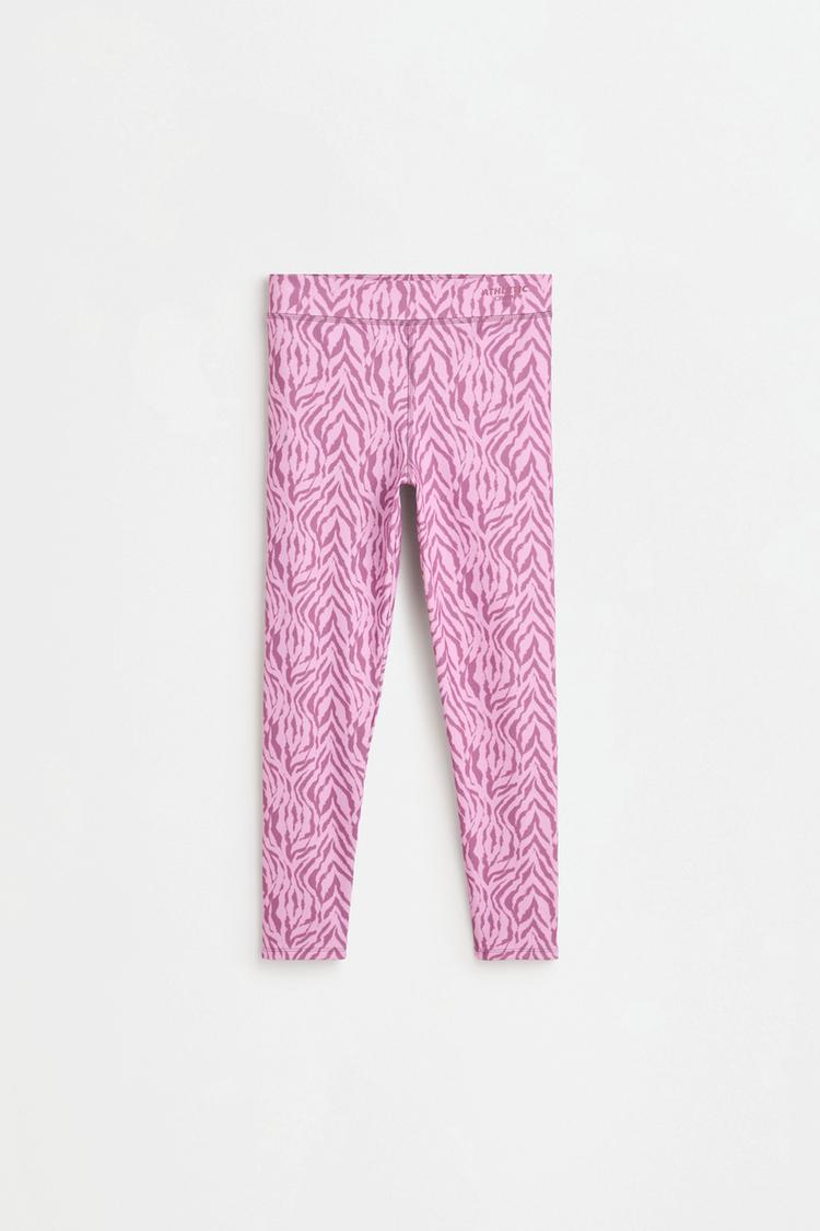 Printed sports leggings — PINK