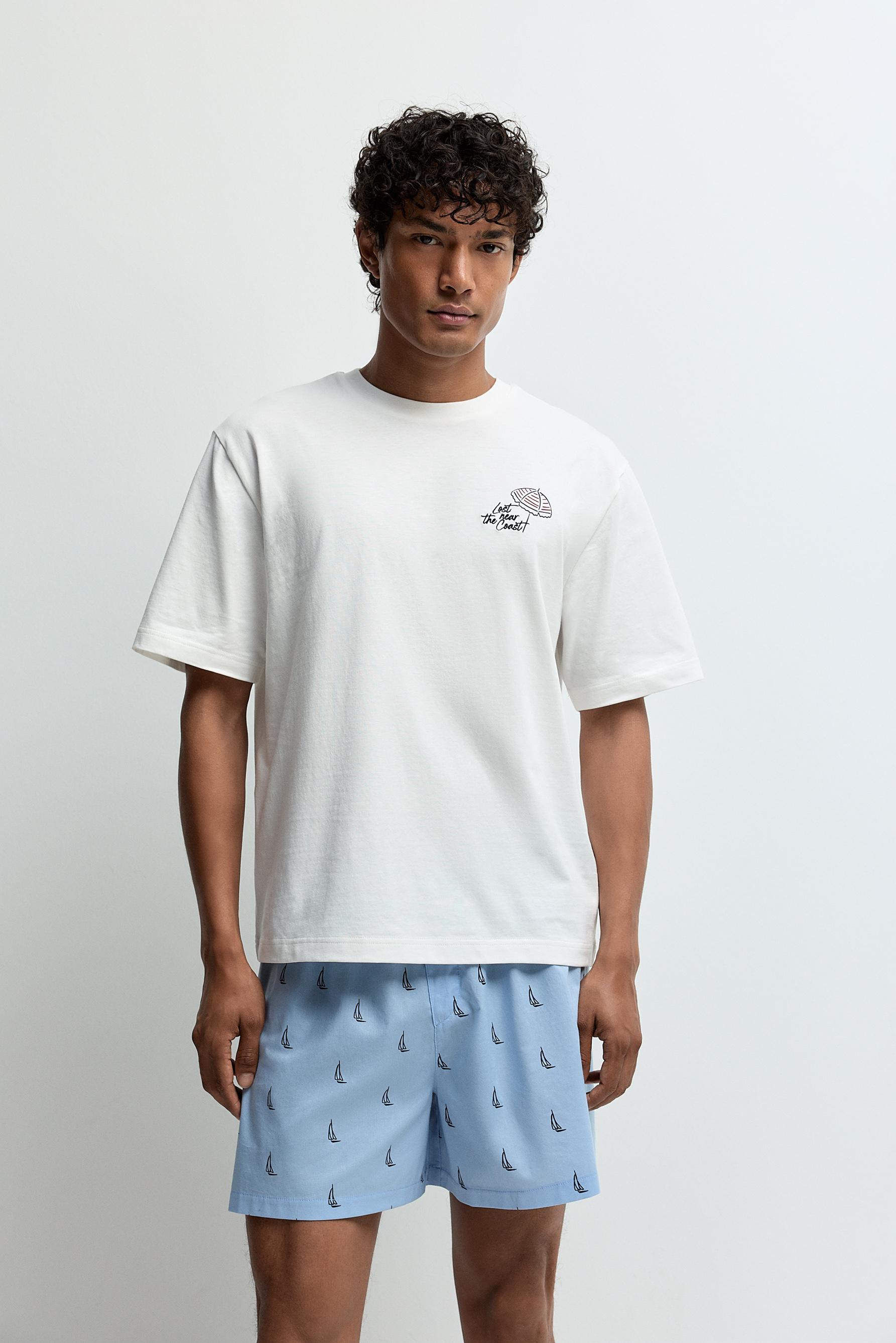 Short printed pyjamas — OFF WHITE