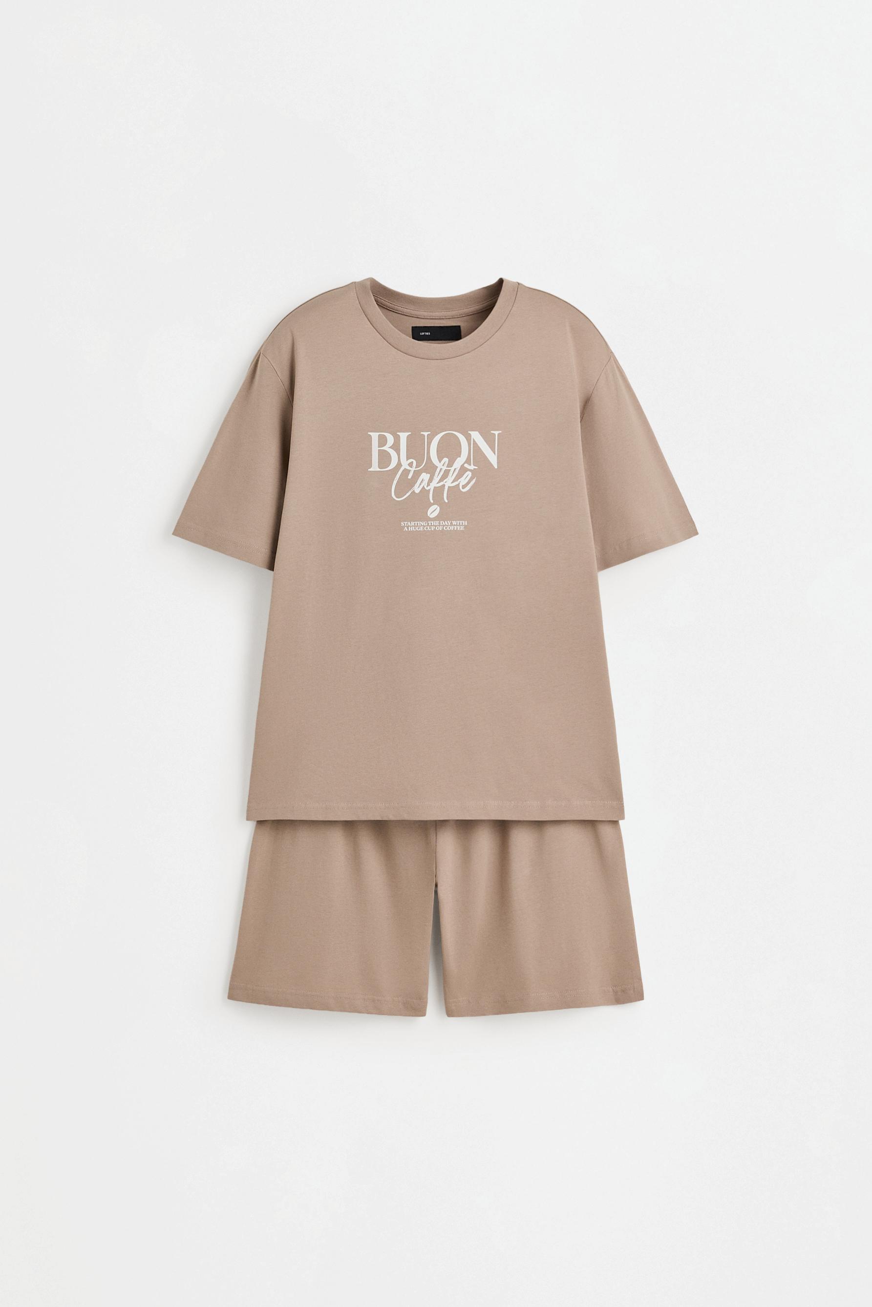 Short printed pyjamas — CAMEL