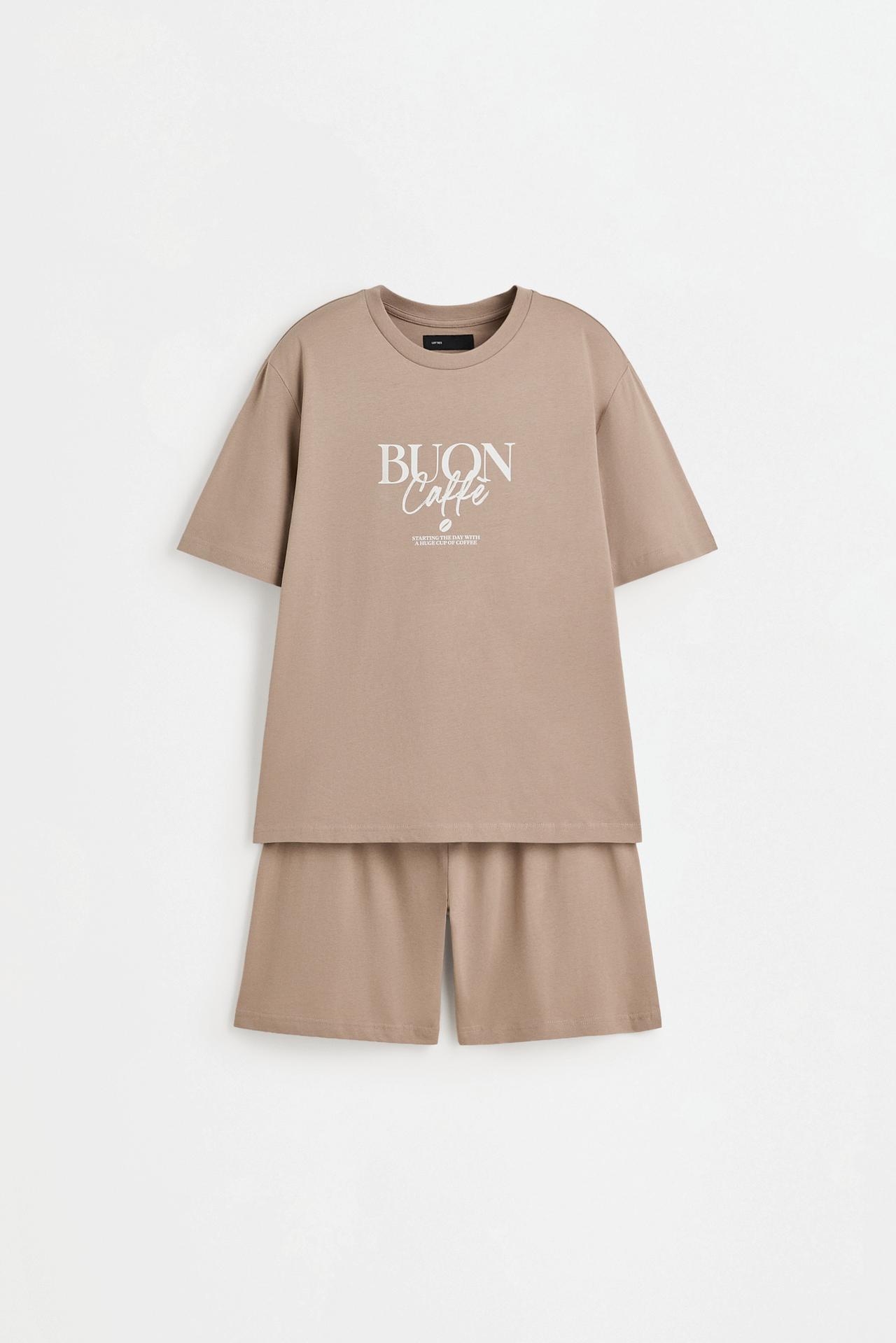 Short printed pyjamas — CAMEL