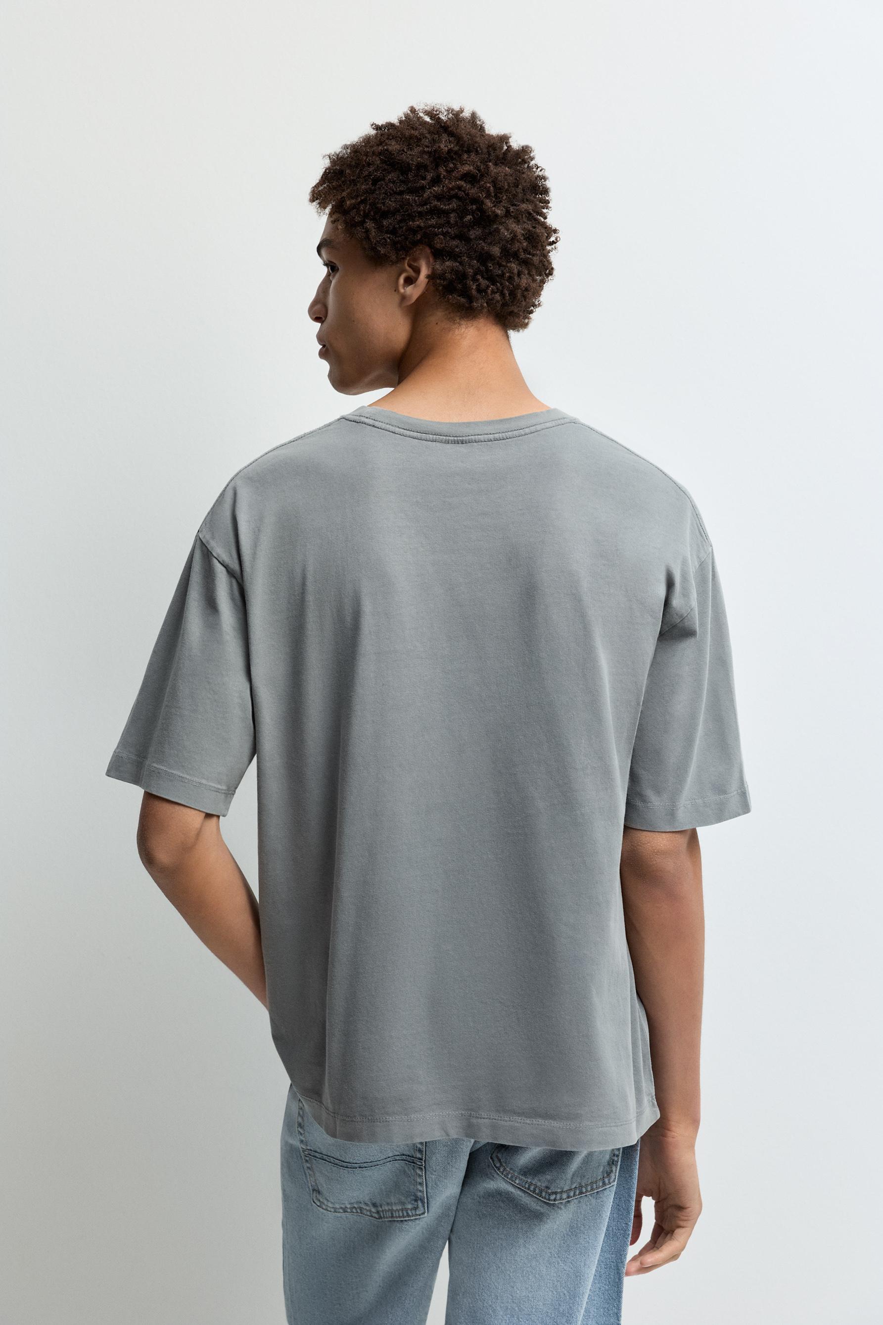 Faded-effect T-shirt — VANILLA