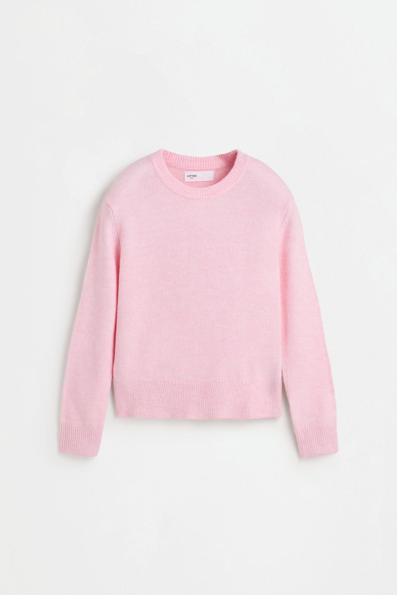 Fluffy knit sweater — PINK