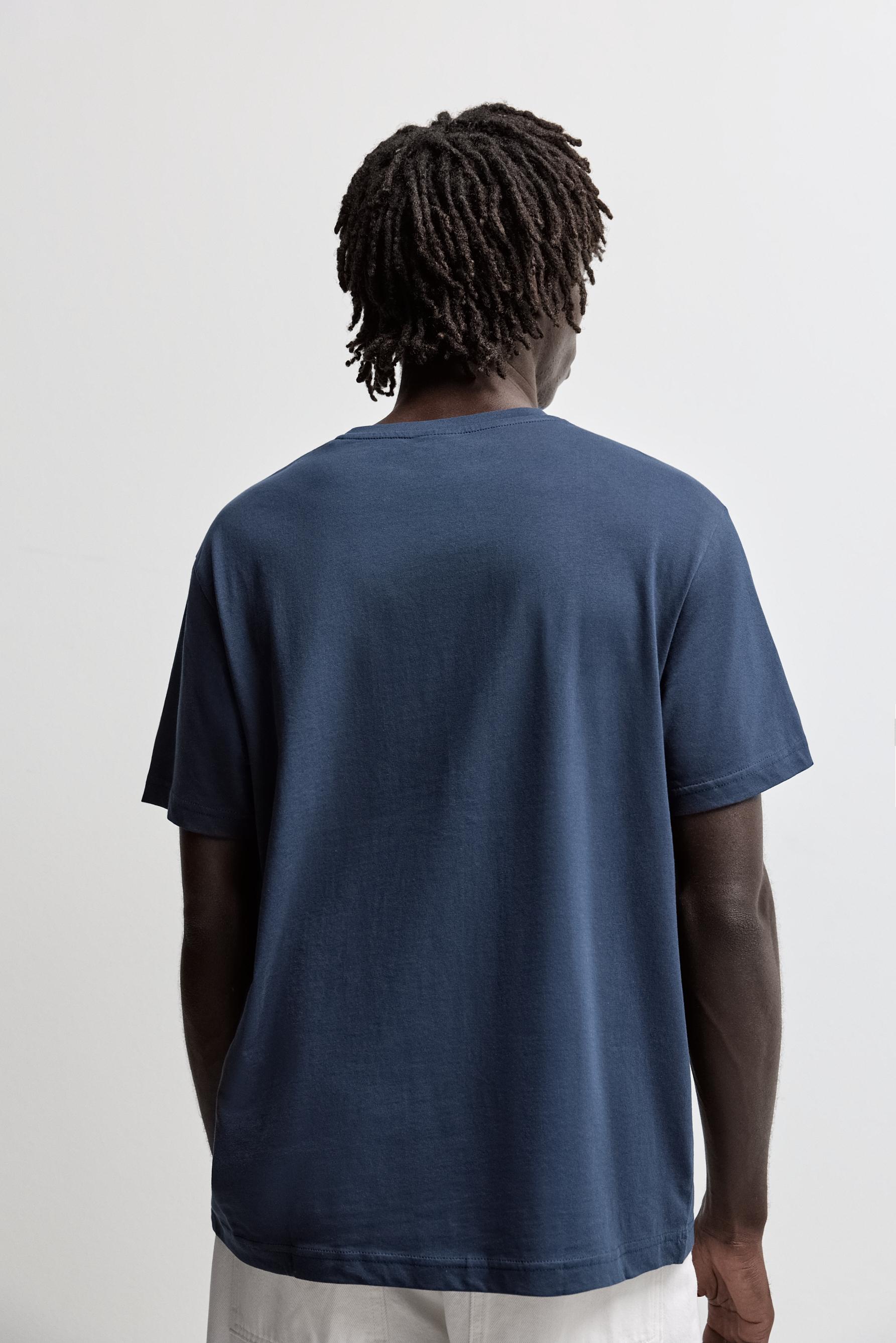 Slogan T-shirt — DARK BLUE