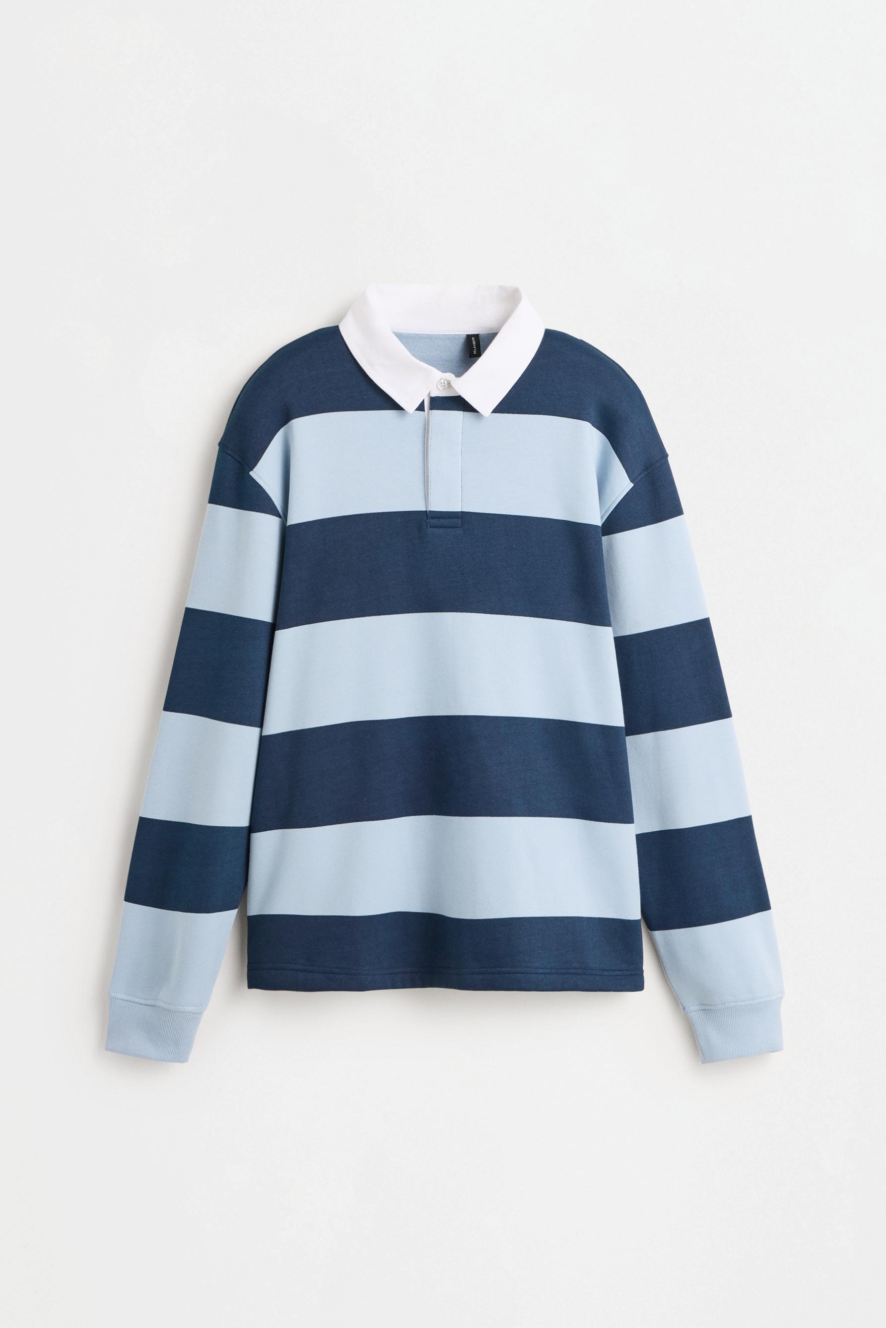 Sudadera rayas cuello polo