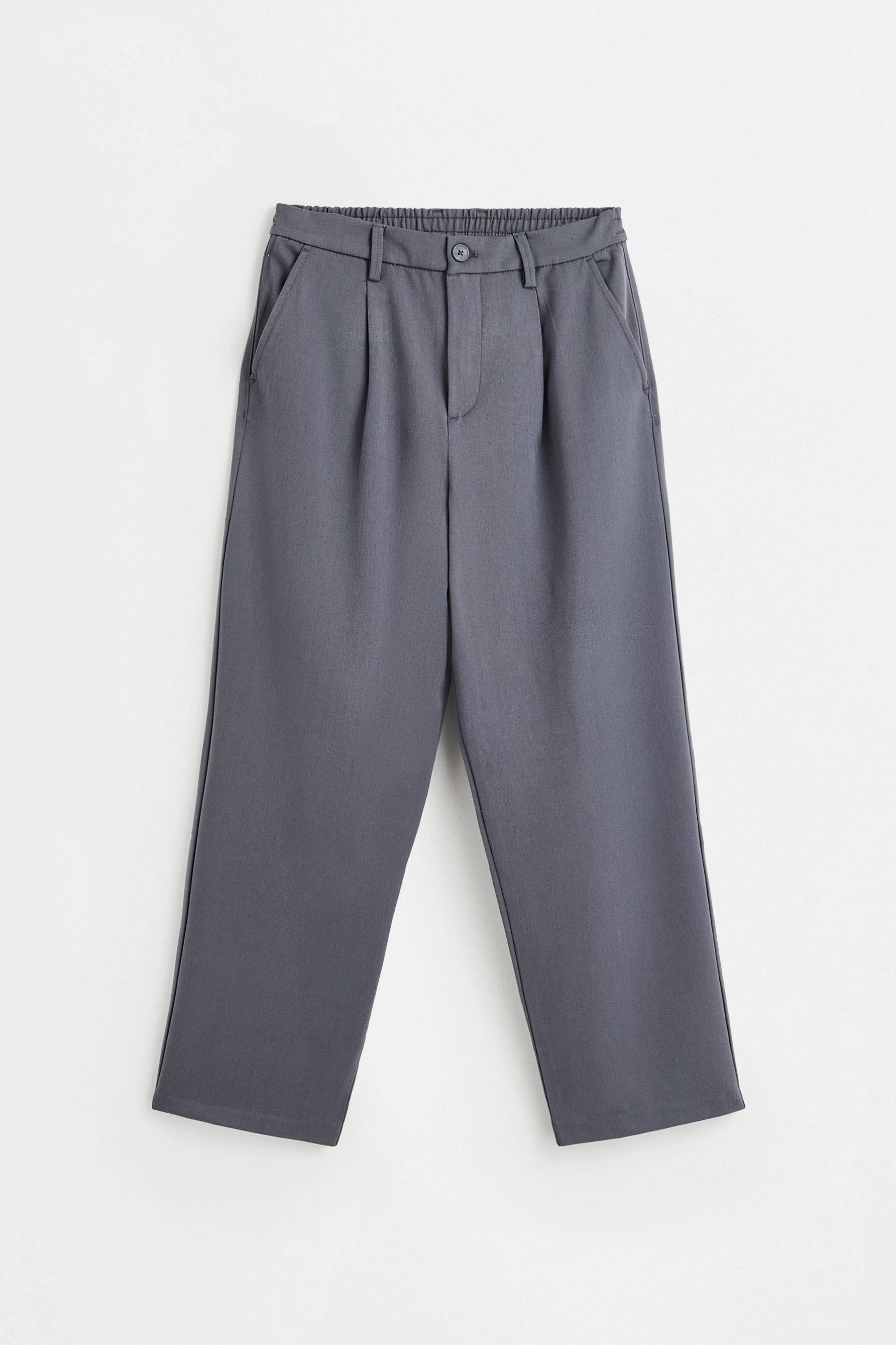 Wide-leg tailored trousers — ANTHRACITE GREY