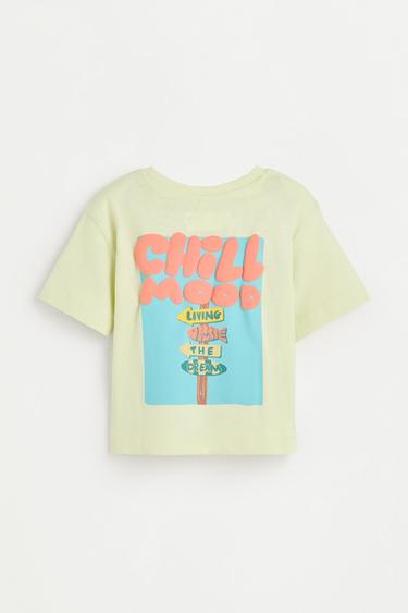 T-shirt with a maxi print on the back — LIME GREEN 2