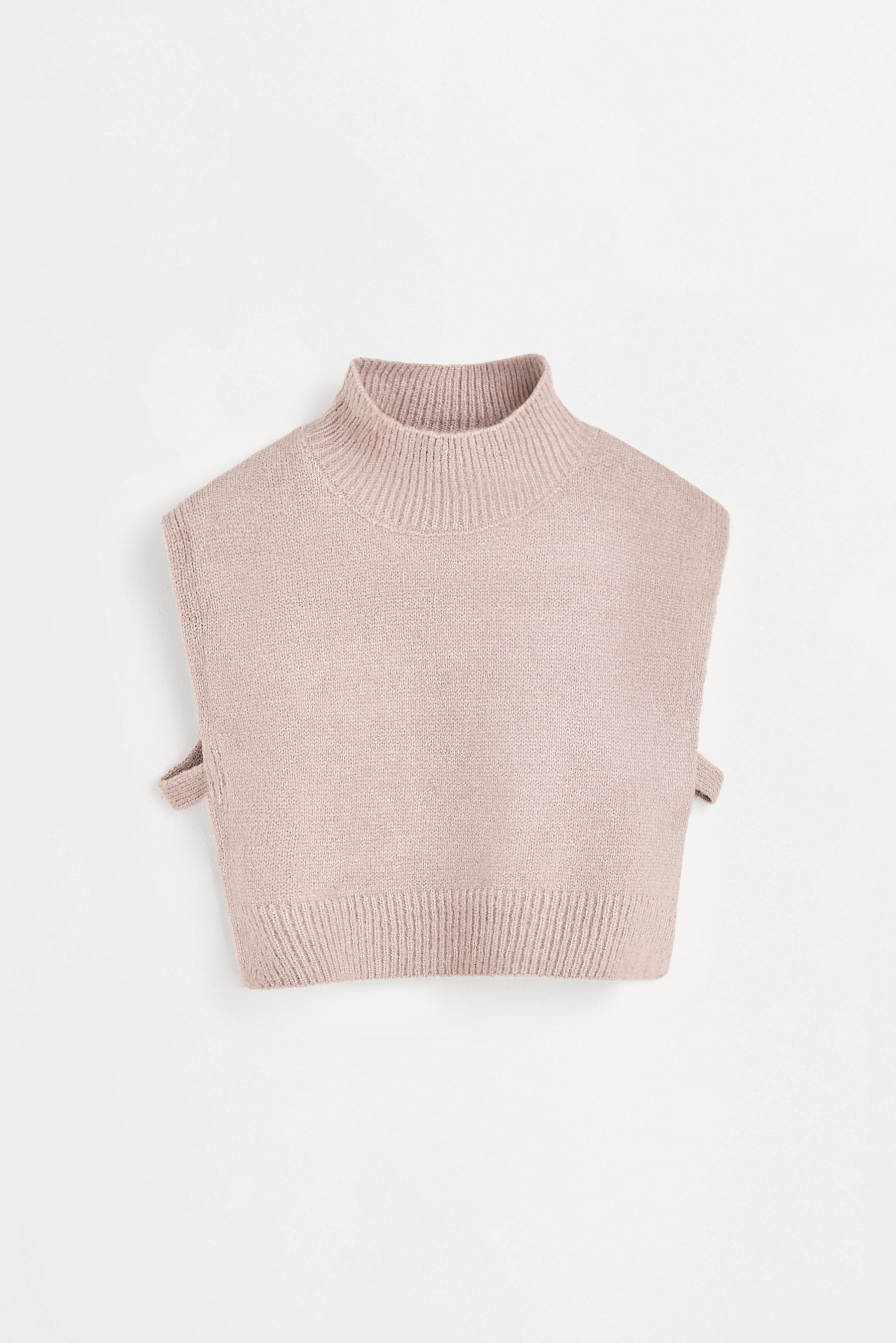 Cuello chaleco de punto