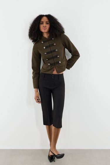 Fitted toggle jacket — PALE KHAKI 5