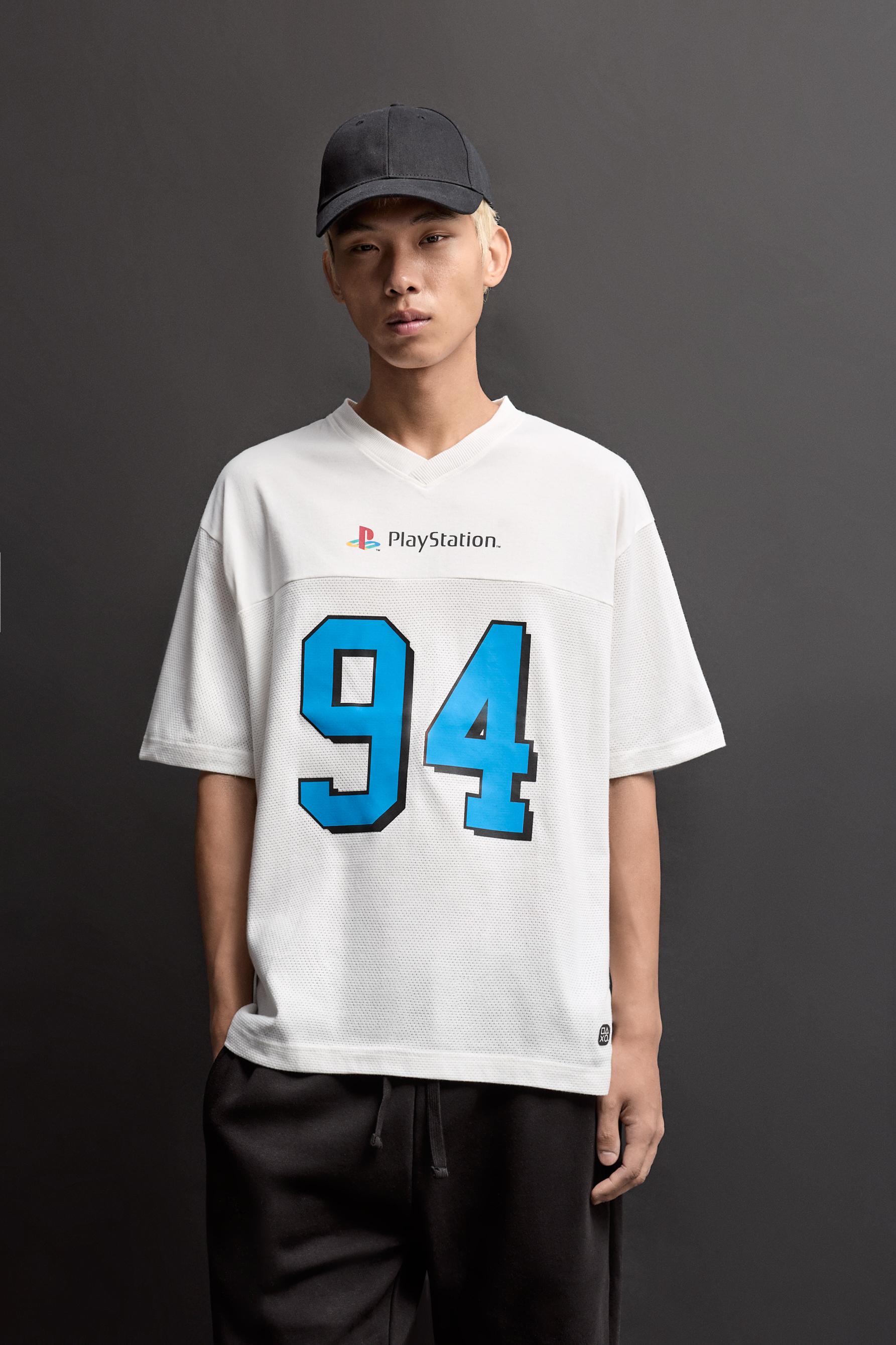 PlayStation mesh T-shirt — WHITE