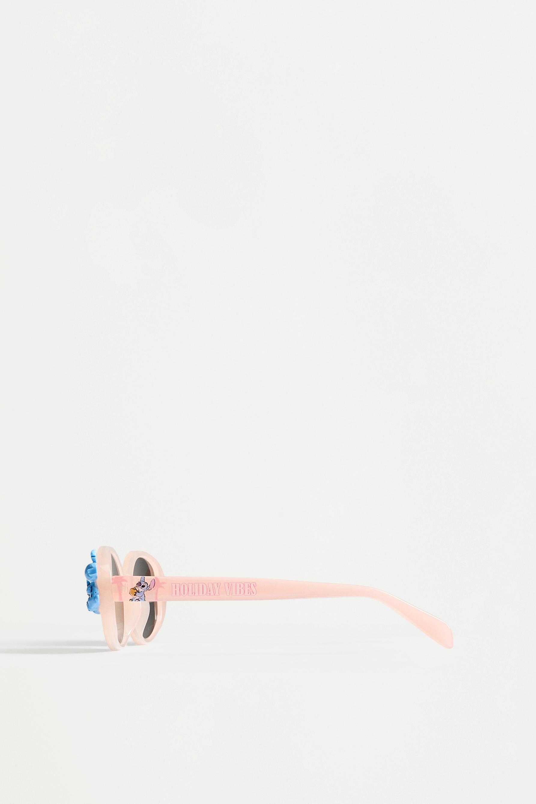 Stitch & Angel ©Disney oval sunglasses — SALMON PINK (alternate view)