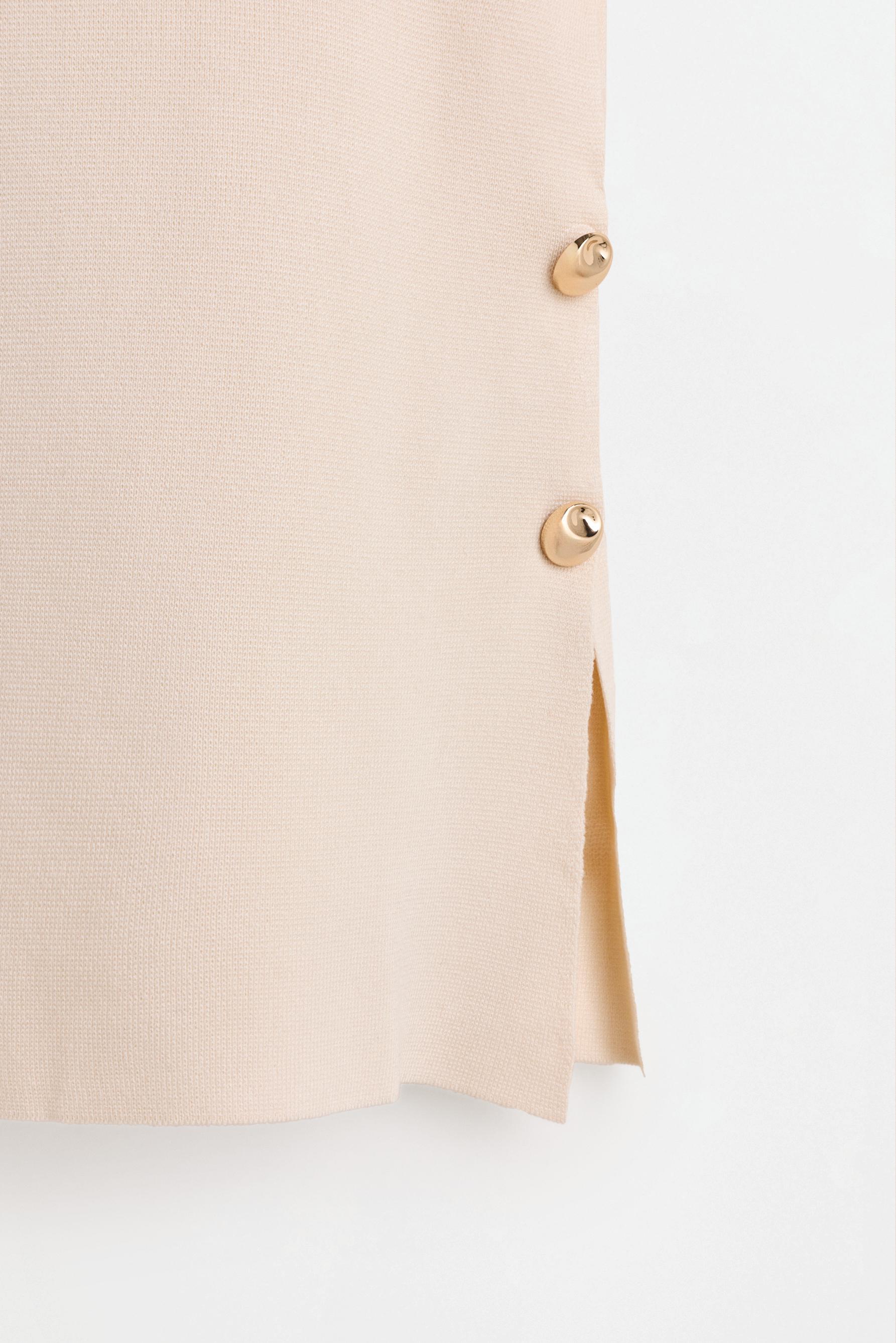 Top with side buttons — BEIGE