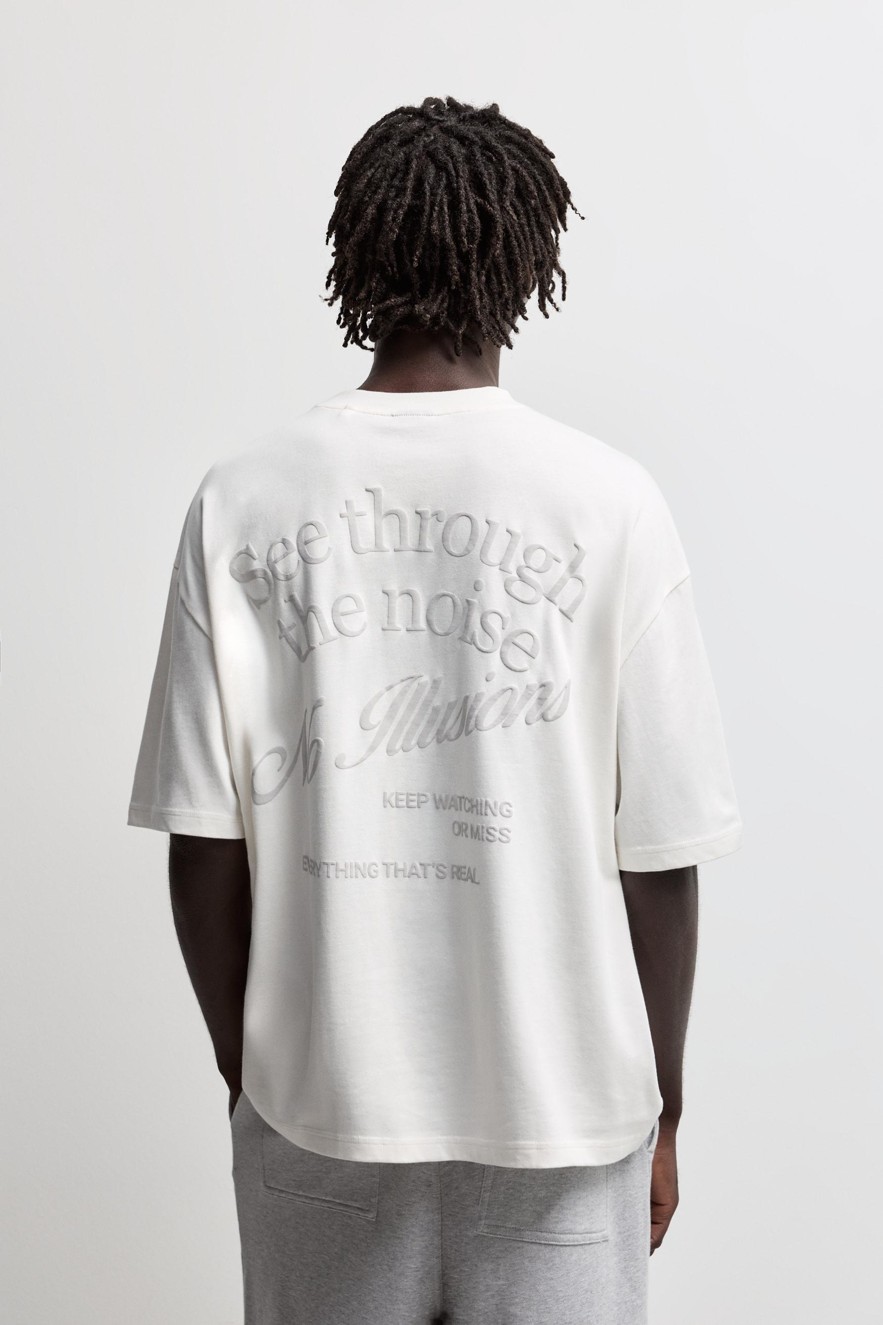 Oversize printed T-shirt — OFF WHITE