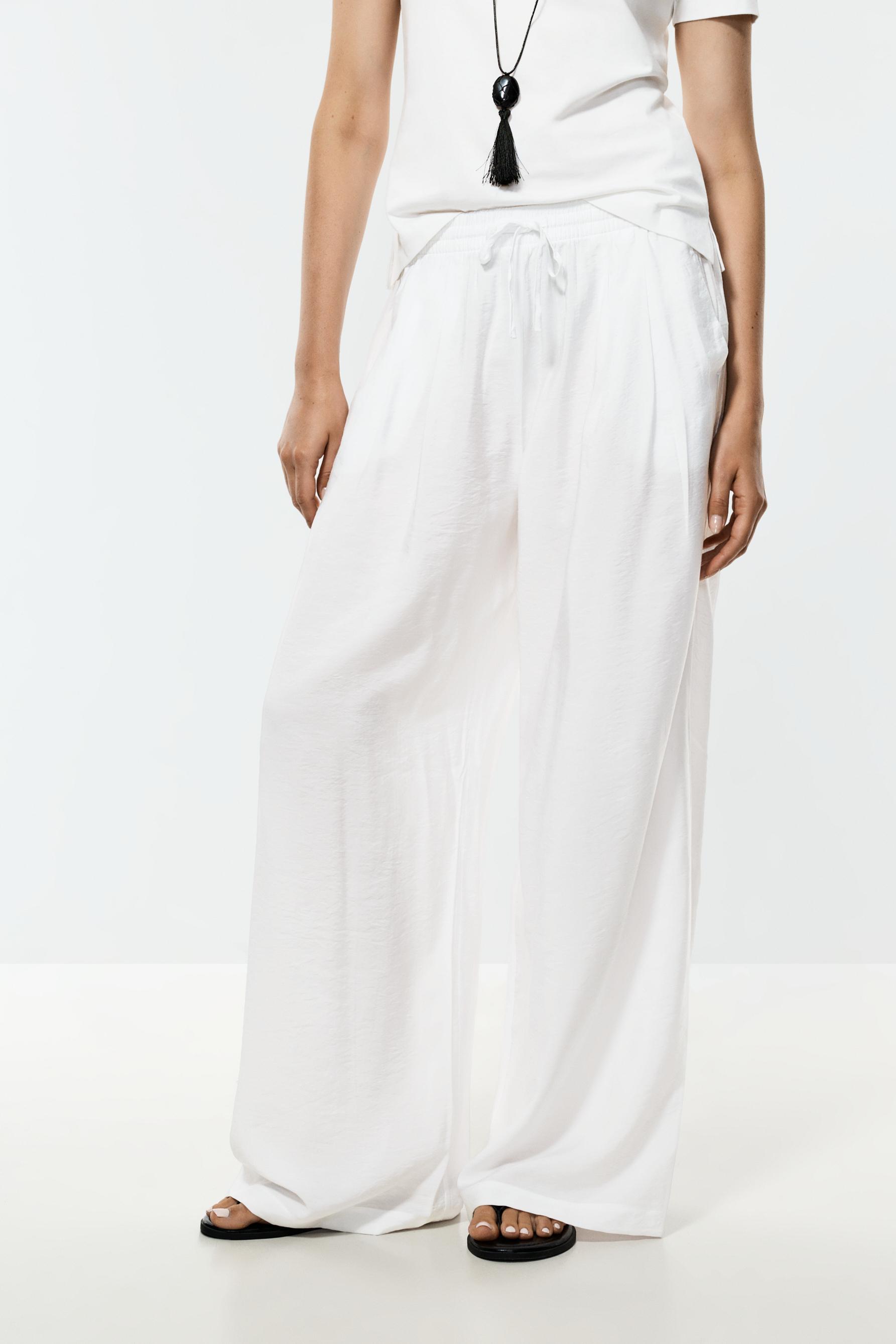 Basic straight-leg trousers — WHITE