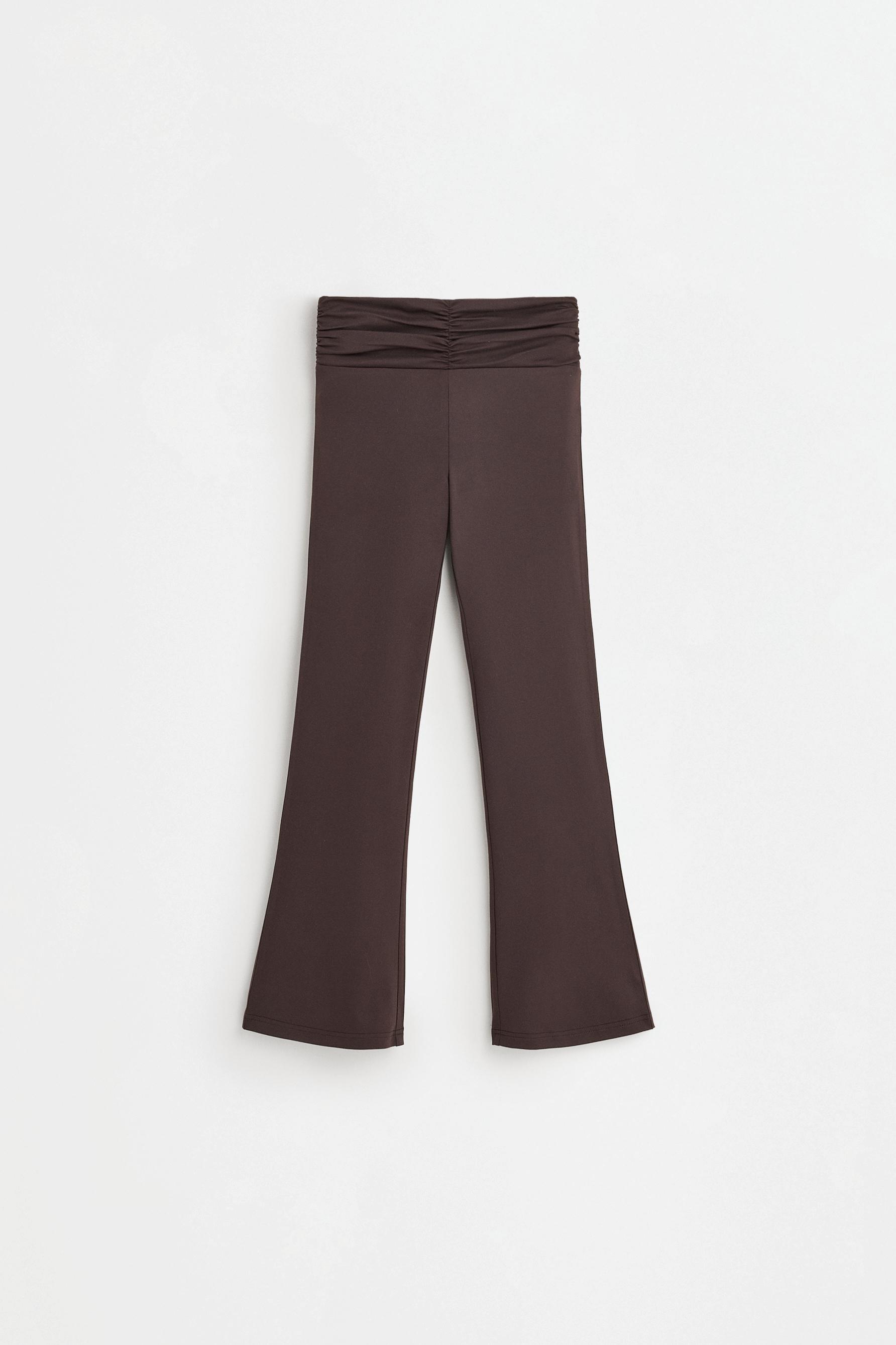 Sports bell-bottom leggings — CHOCOLATE