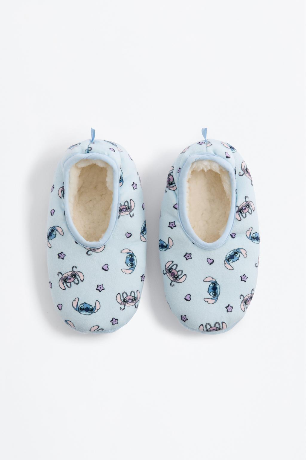 Pantufa de casa Stitch e Angel ©Disney