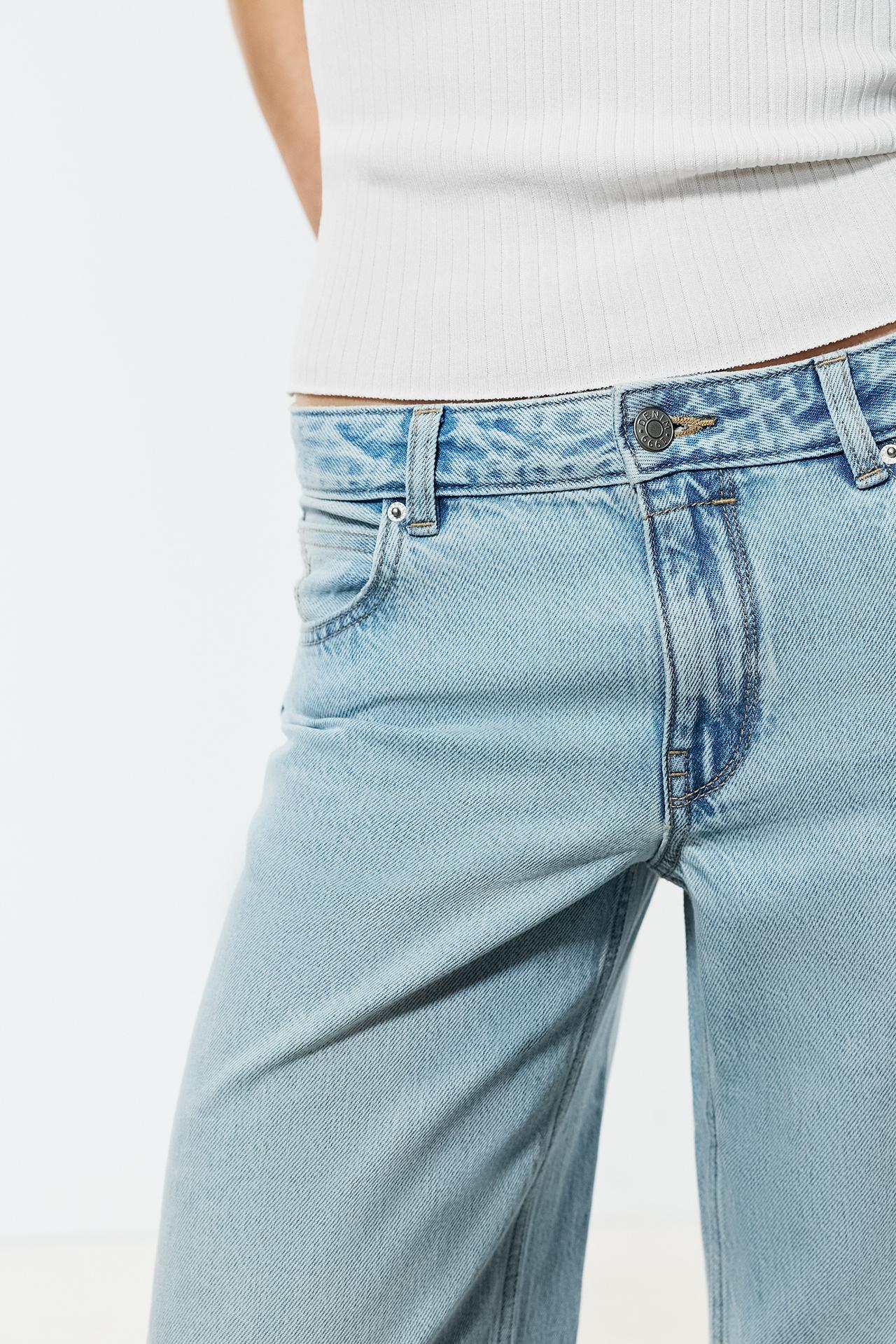 Wide-leg low-waist jeans — PALE BLUE