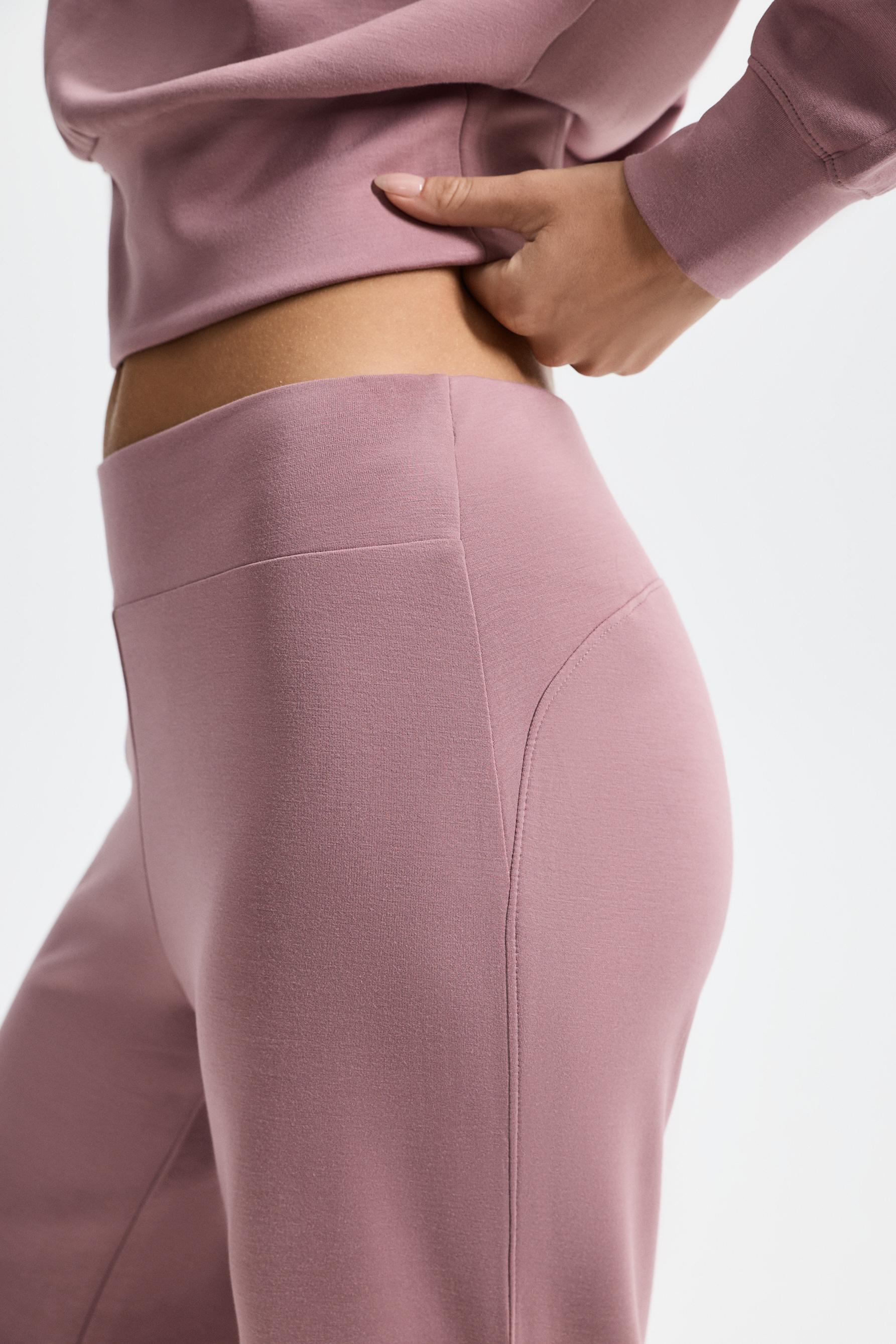 Flowing flared tracksuit trousers — PINK