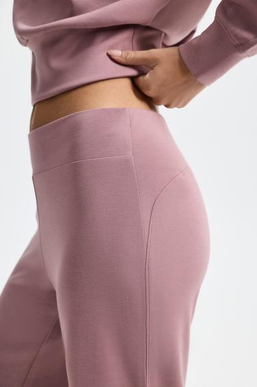 Flowing flared tracksuit trousers — PINK 3
