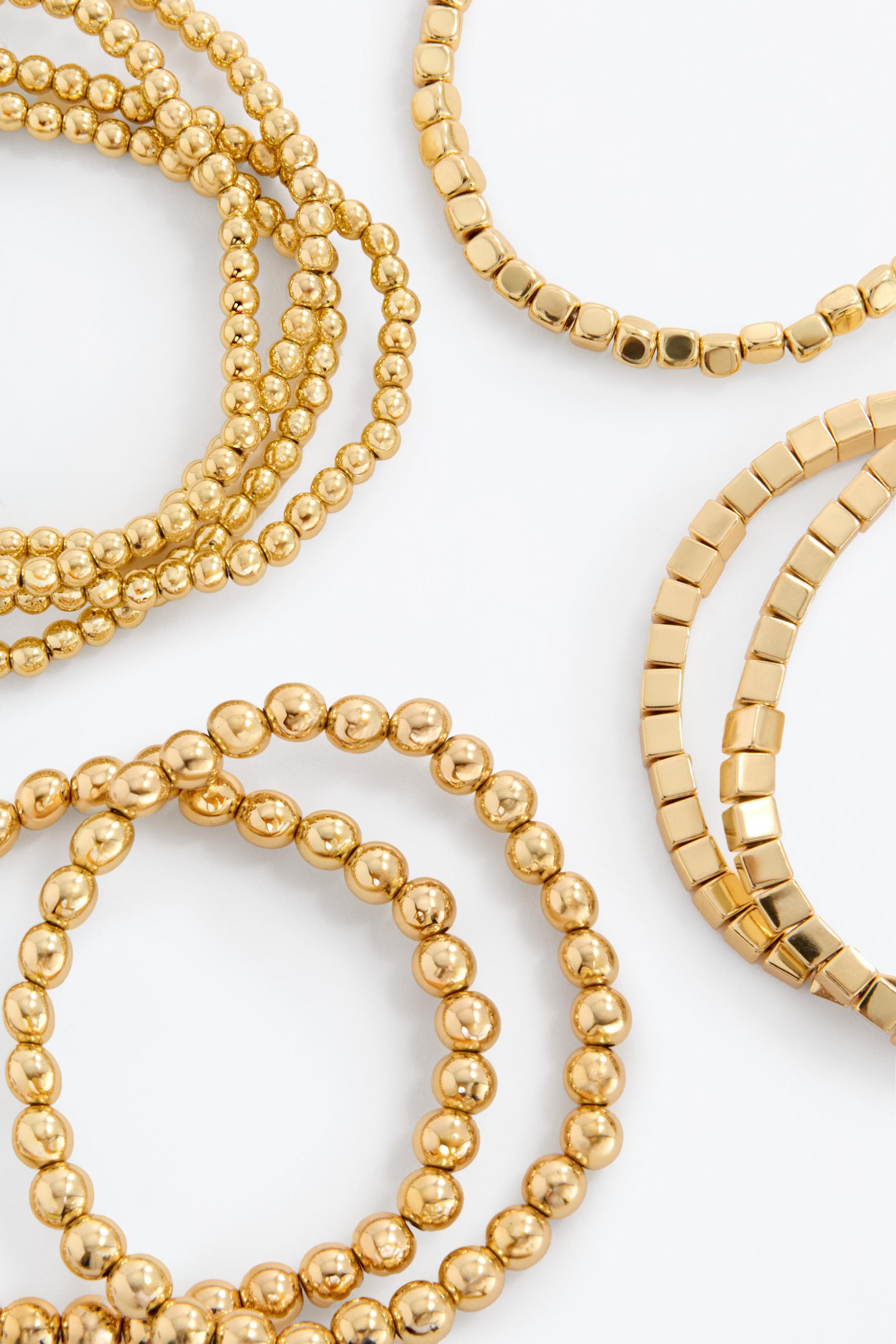 Pack of 9 assorted bracelets — GOLD